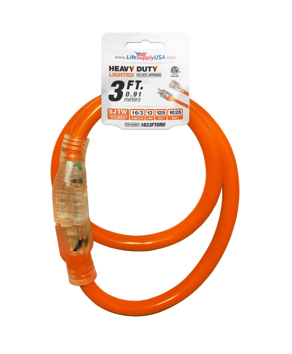 16/3 200 ft. SJTW Lighted End Heavy Duty Extension Cord (200 ft.) 