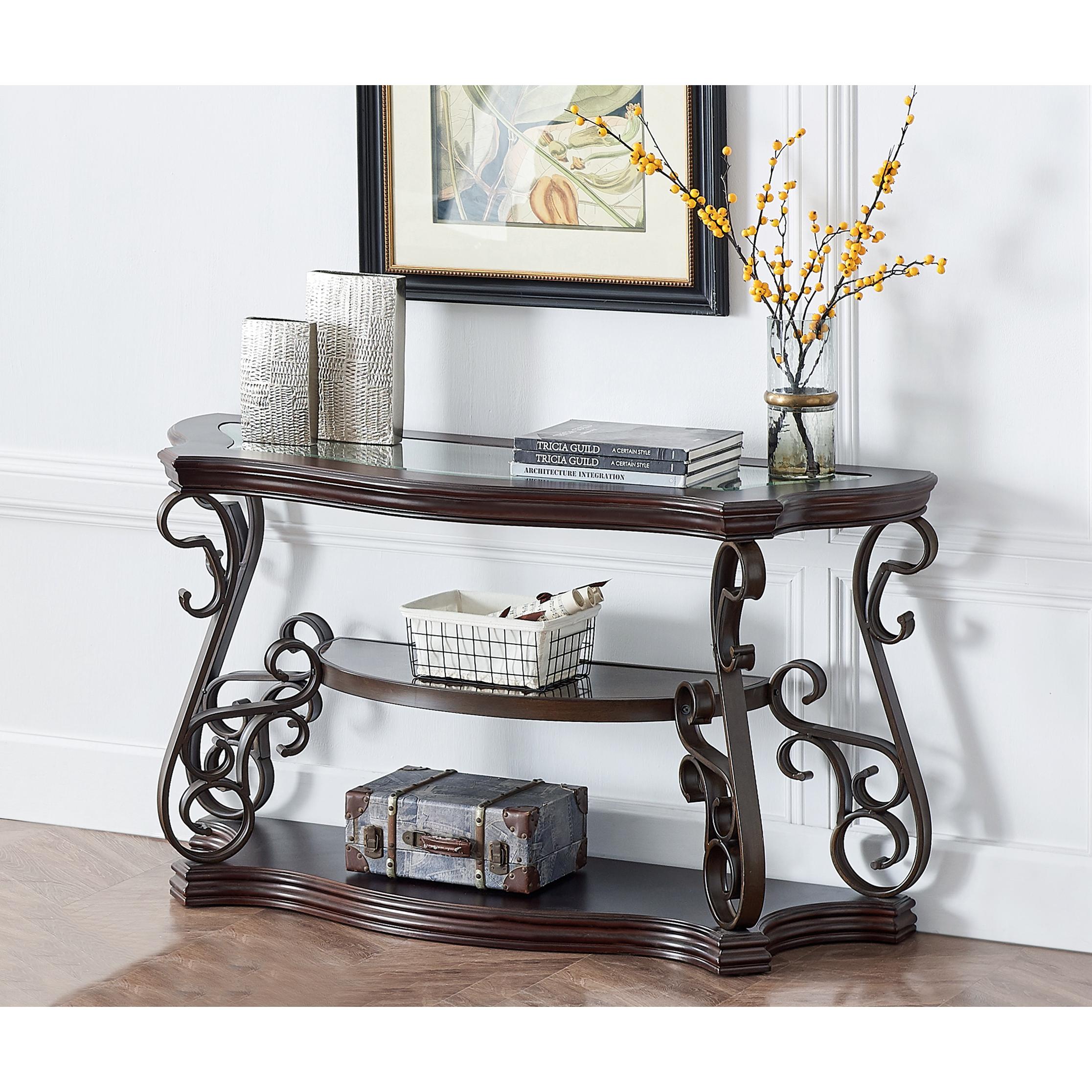 Bayfeve BF-720762-IN Sofa Table Midcentury Glass Console table