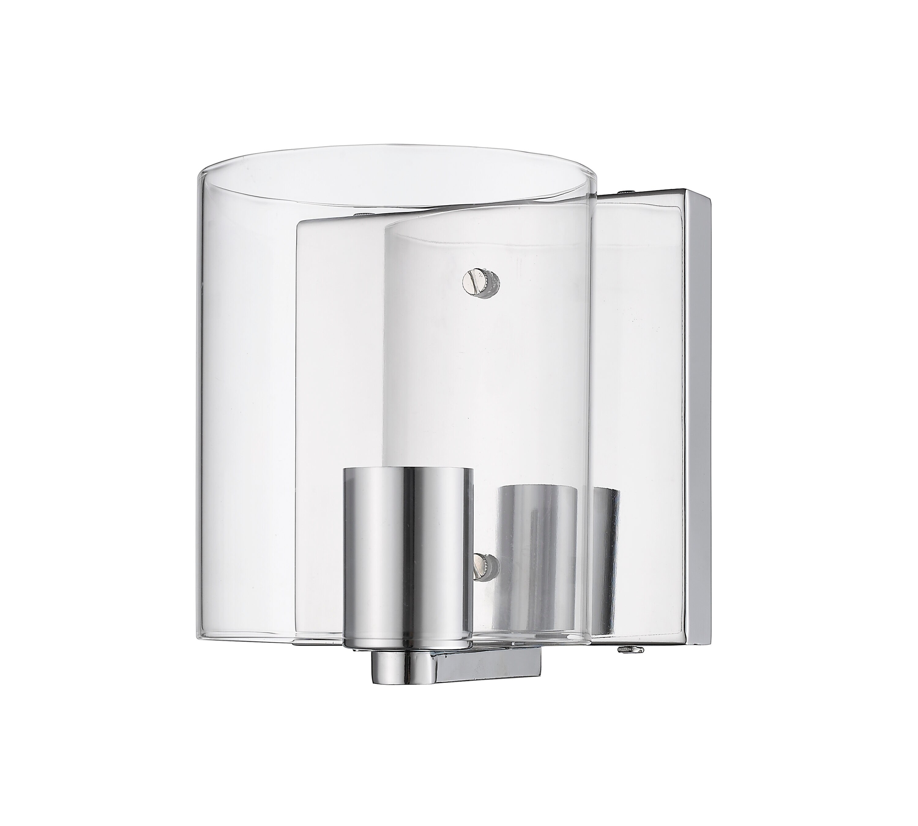 Whitfield Lighting VL7023-1CLCH Hudson 5.5-in 1-Light Chrome Transitional Vanity Light