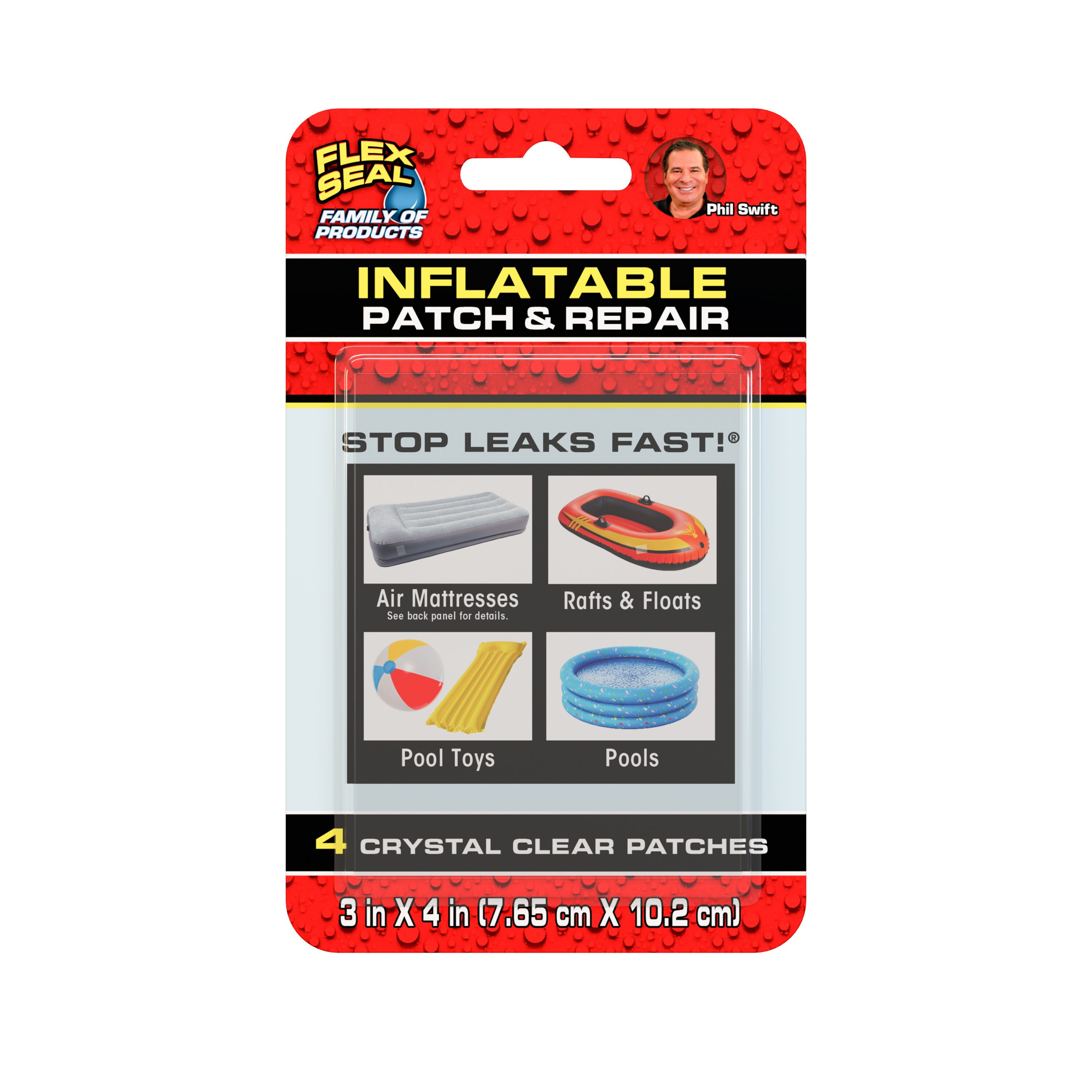 Flex Seal 4 Pack 0 3 Ft Pool Vinyl Repair Patch Kit In The Liner Accessories Department At Lowes Com