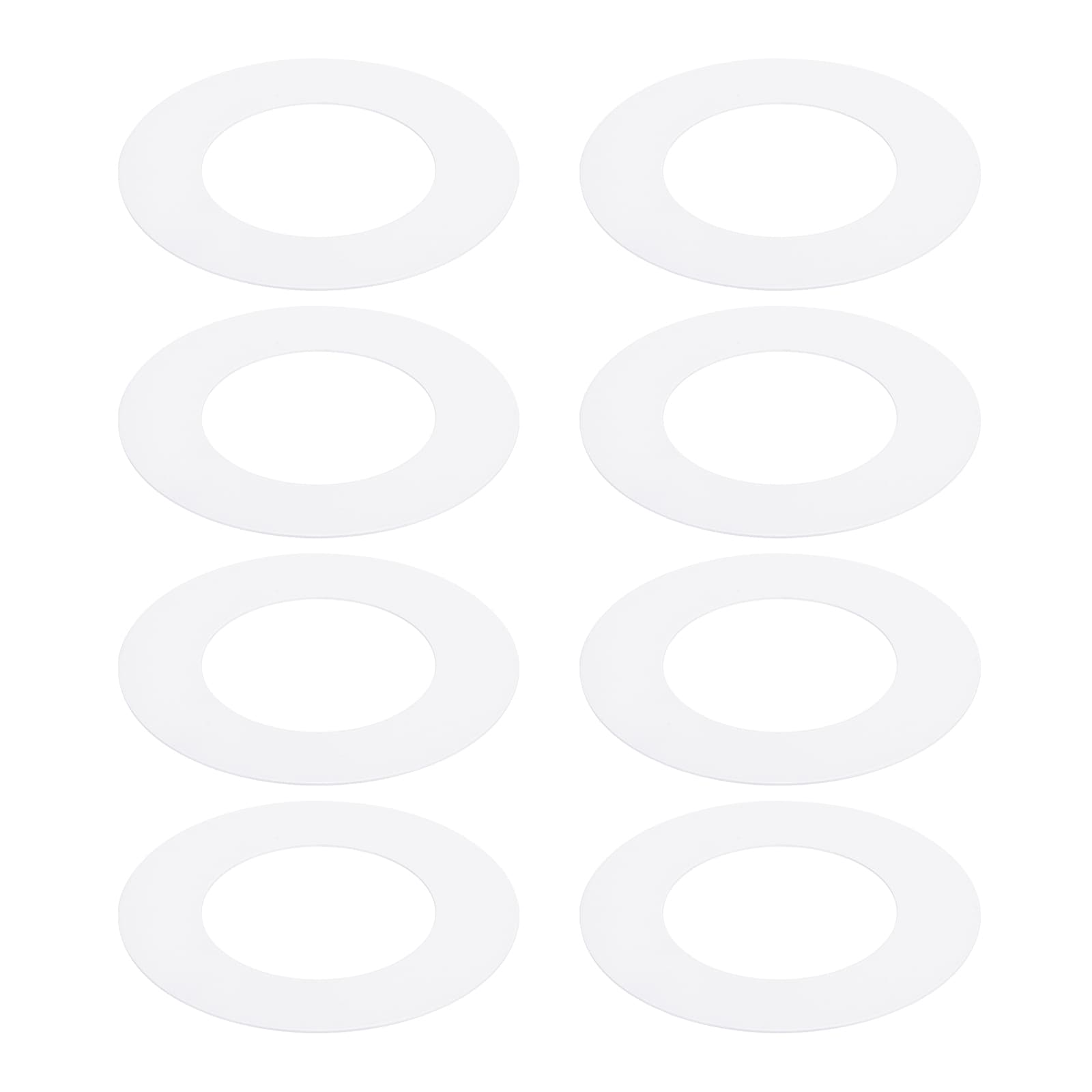 PATIKIL Goof Rings for 4 Inch Recessed Can Lighting Down Light 8pcs Metal Goof Trim Rings Cover Outer Diameter 6.77-inch Inner Diameter 4.25-inch Matte Finish White Flush Mount