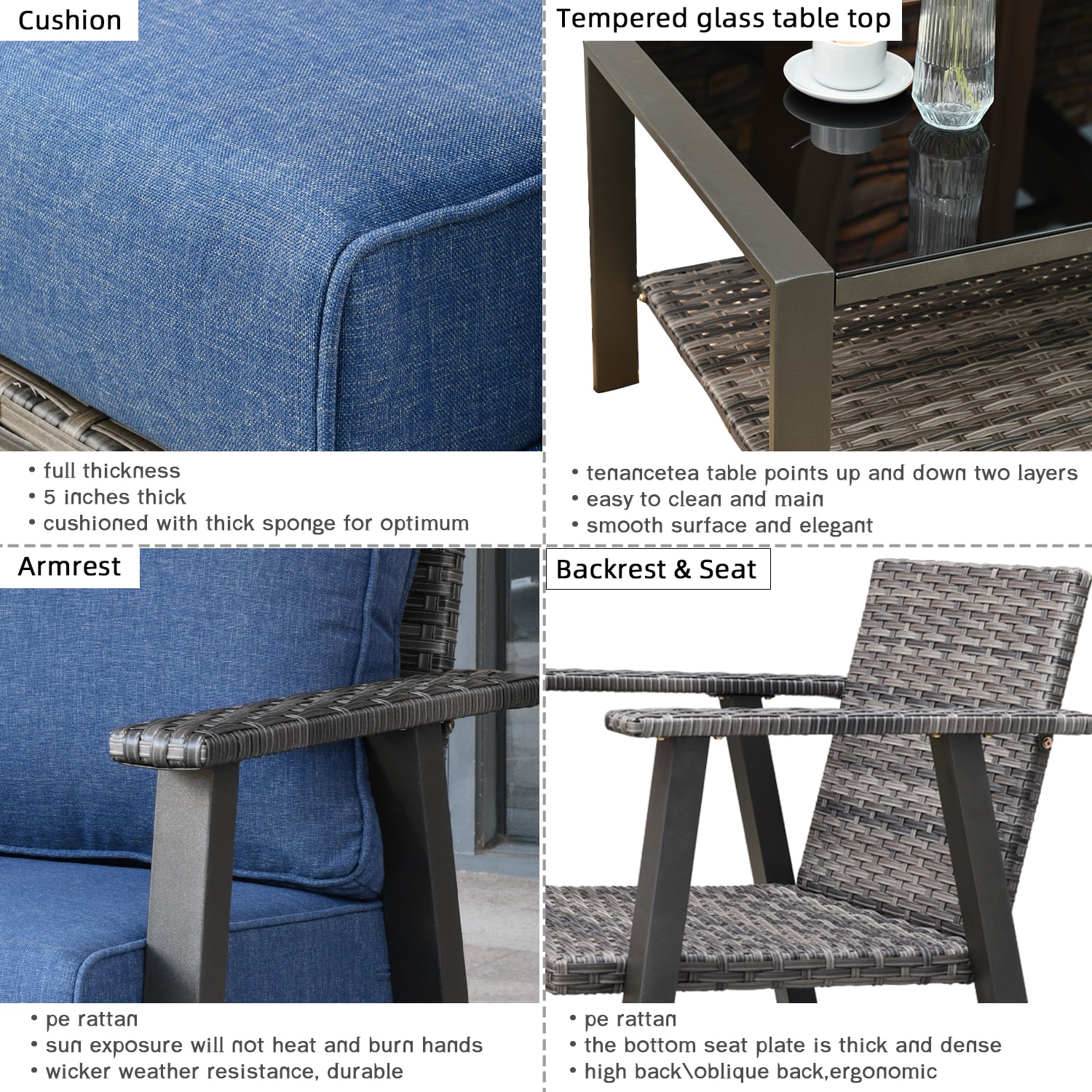 XIZZI XIHW3011 Patio-Conversation-Sets - View #6