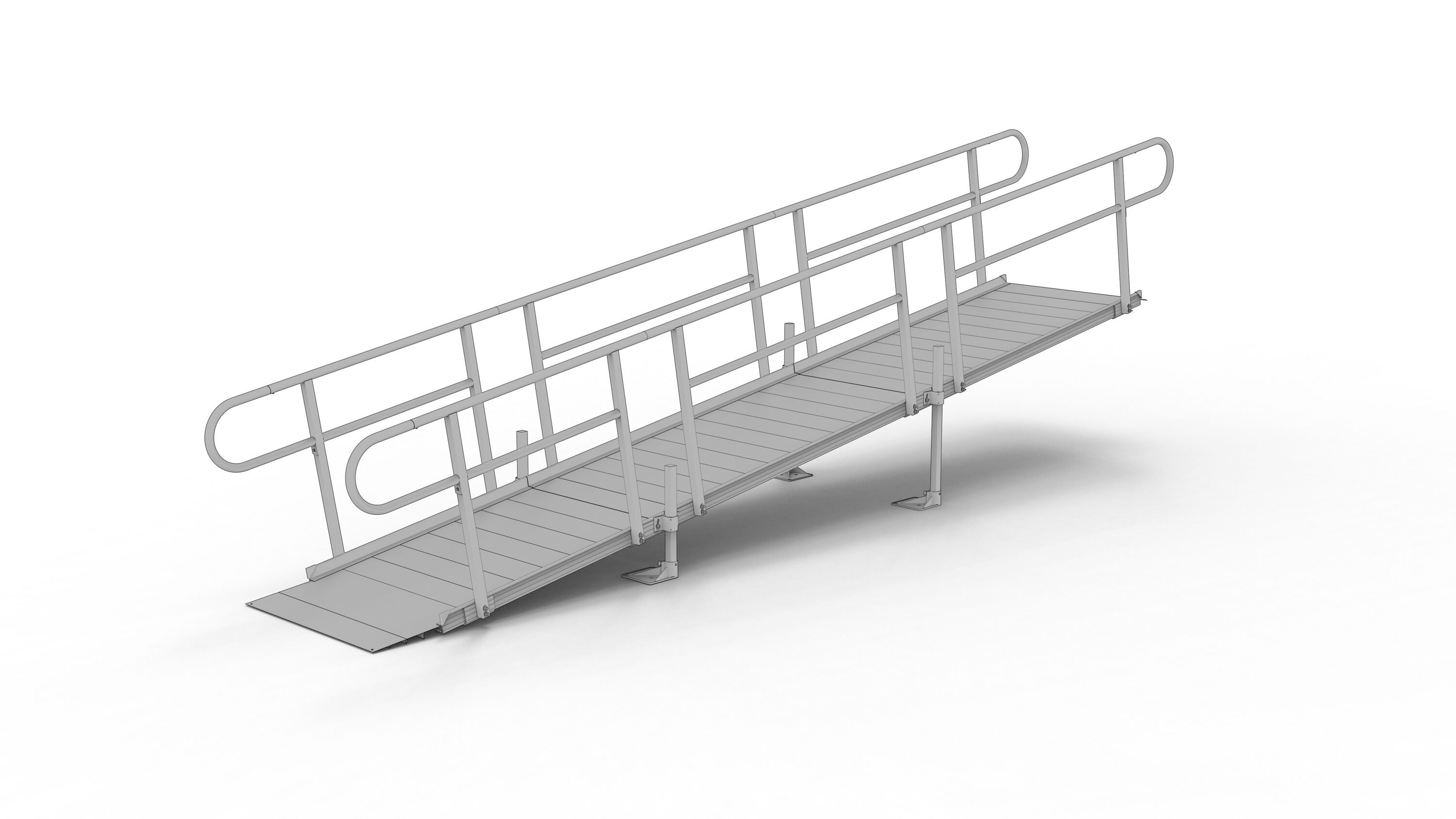 RELIABILT Solo 16' Straight 16-ft x 36-in Aluminum Modular Entryway Wheelchair Ramp