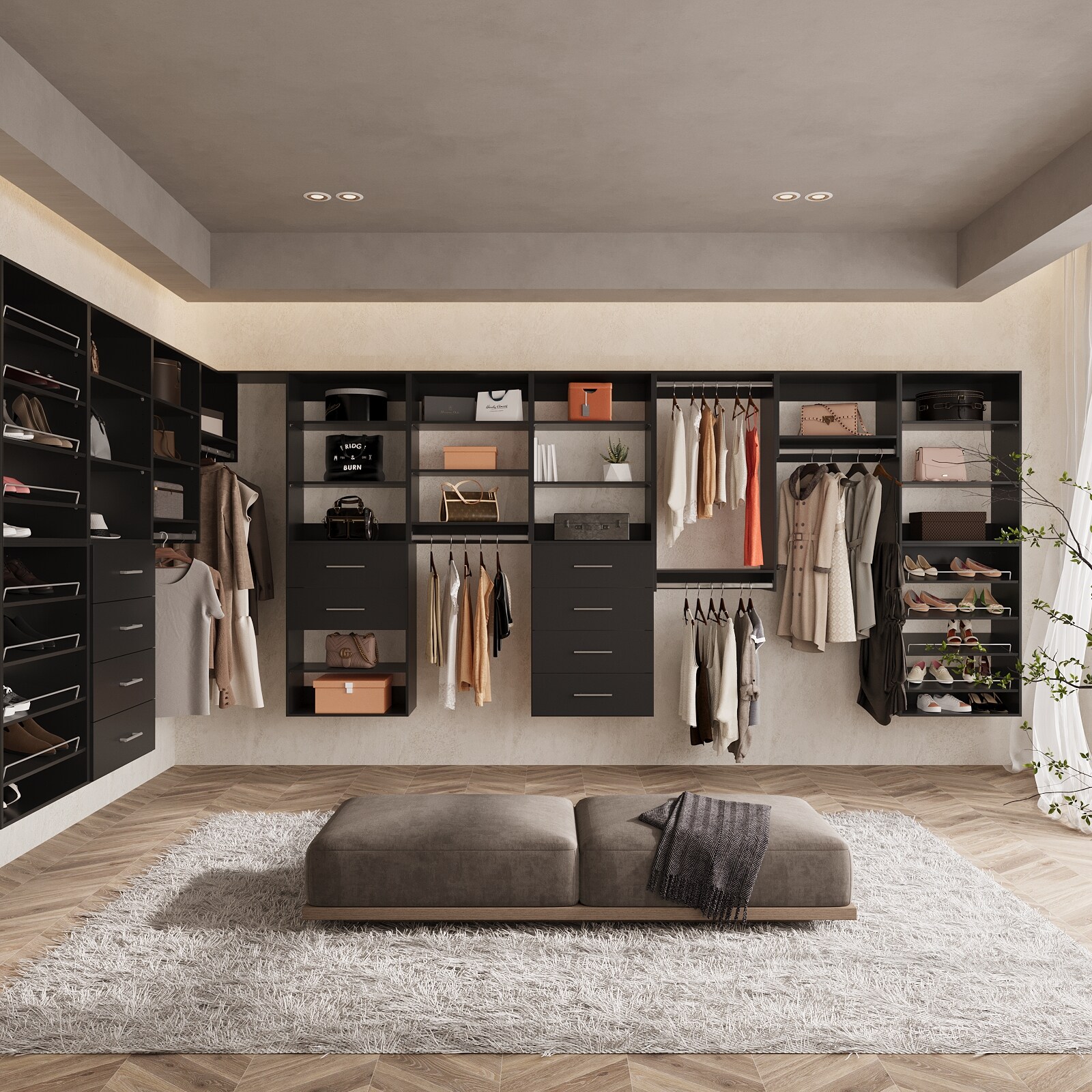 LOVMOR LO-7407005602-SY-ZJL Wood-Closet-Shelves - View #8