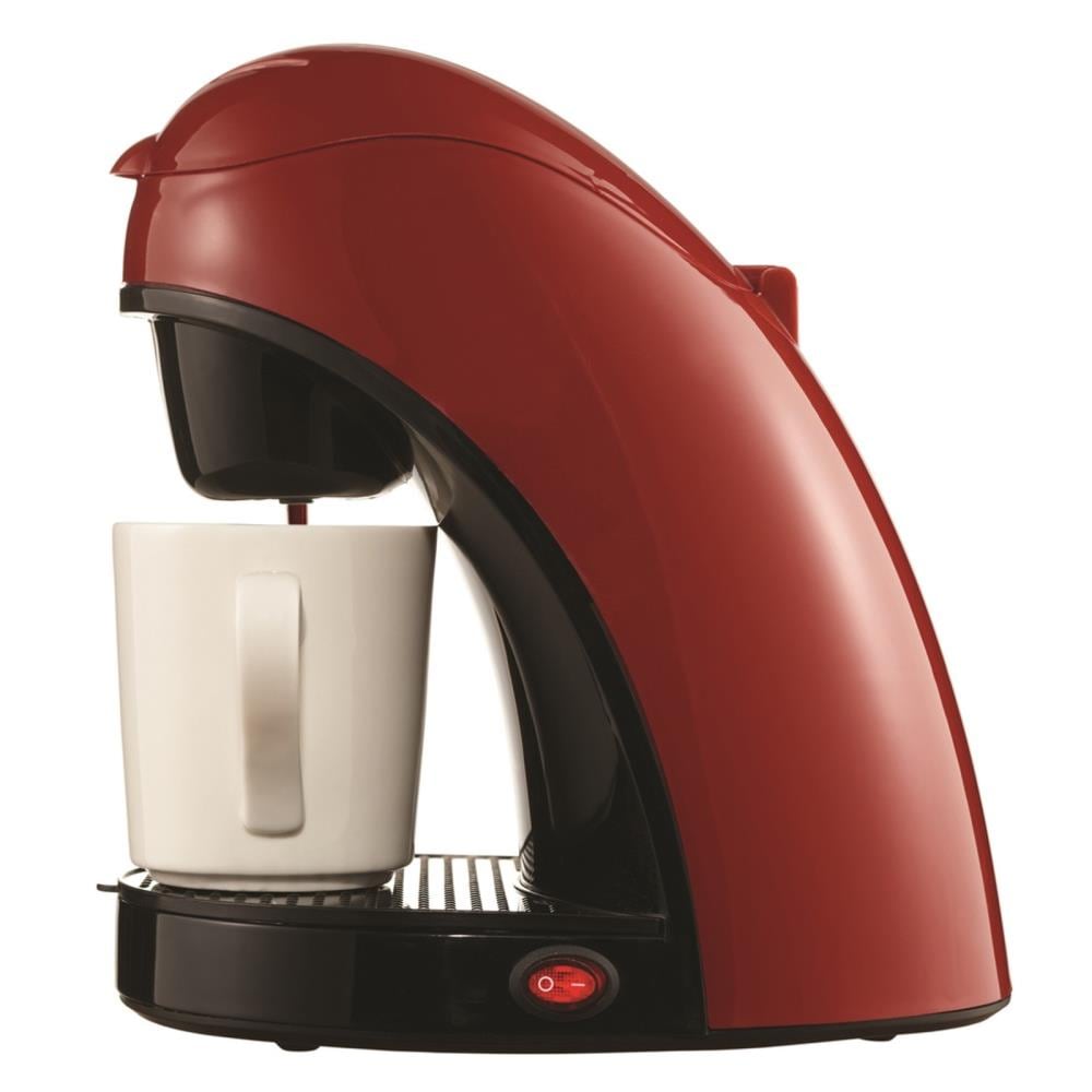 Better Chef 4-Cup Compact Coffee Maker with Removable Filter Basket, Red