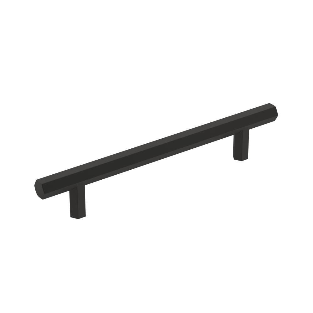 Amerock BP36874FB Caliber 5-1/16-in , 128mm Center to Center Matte Black Cylindrical Bar