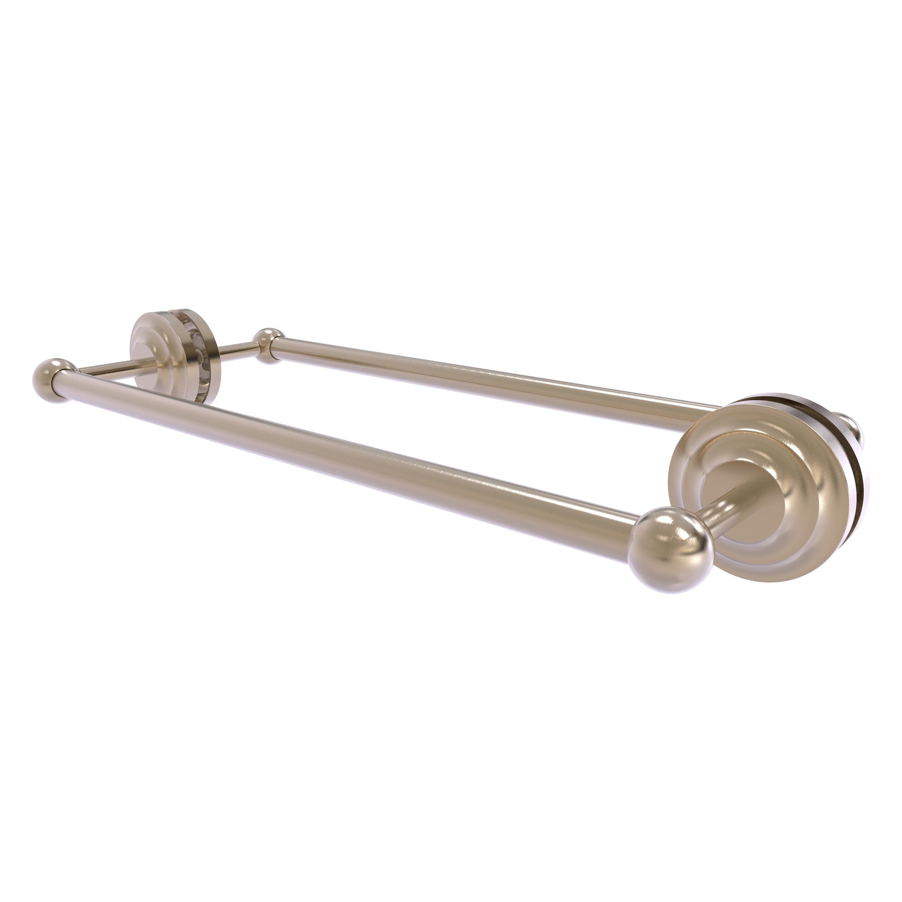 Allied Brass QN-41-BB-18-PEW Que New 18-in double Antique Pewter Wall mount Double Towel Bar