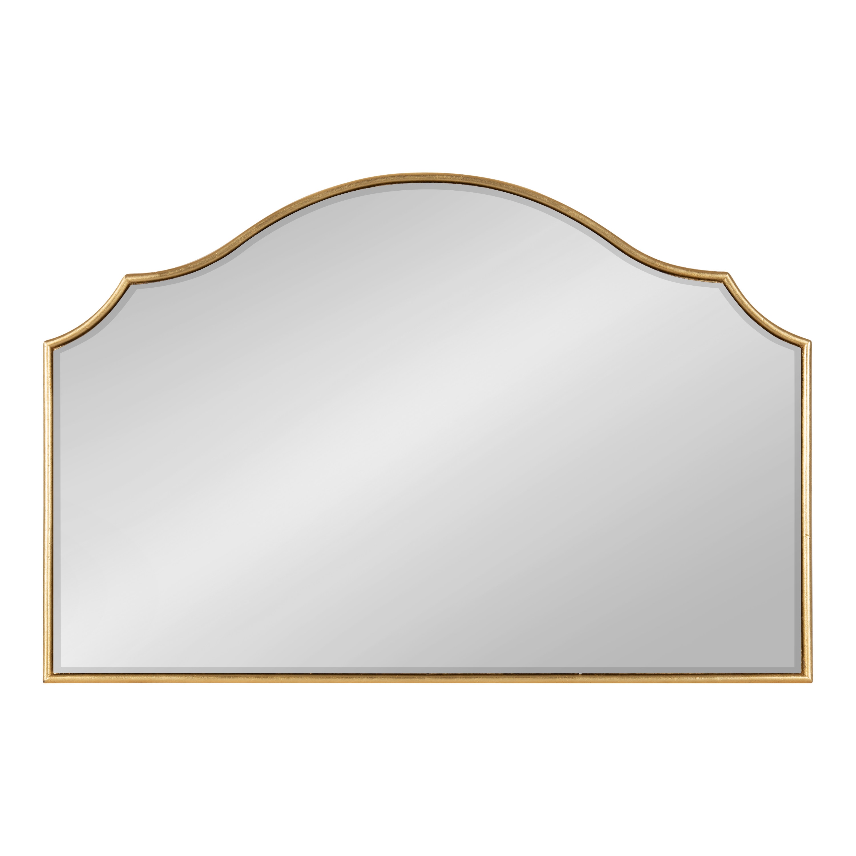 Gold Scalloped Edge Full Length Rectangular Wall Mirror