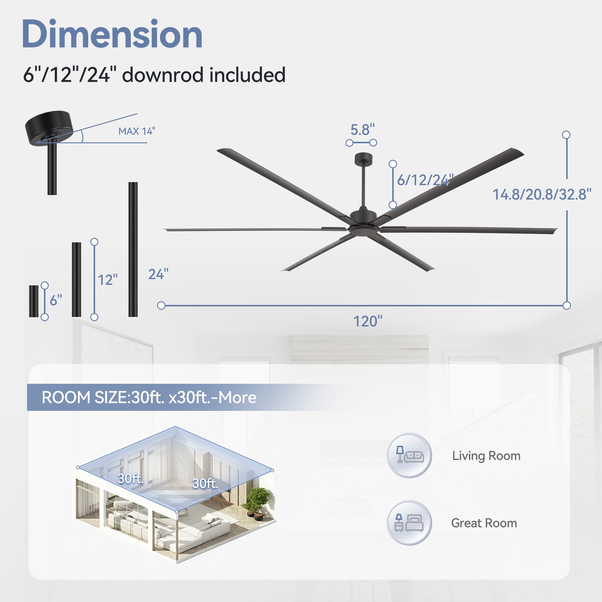 Breezary 29016-BK Ceiling-Fans - View #11