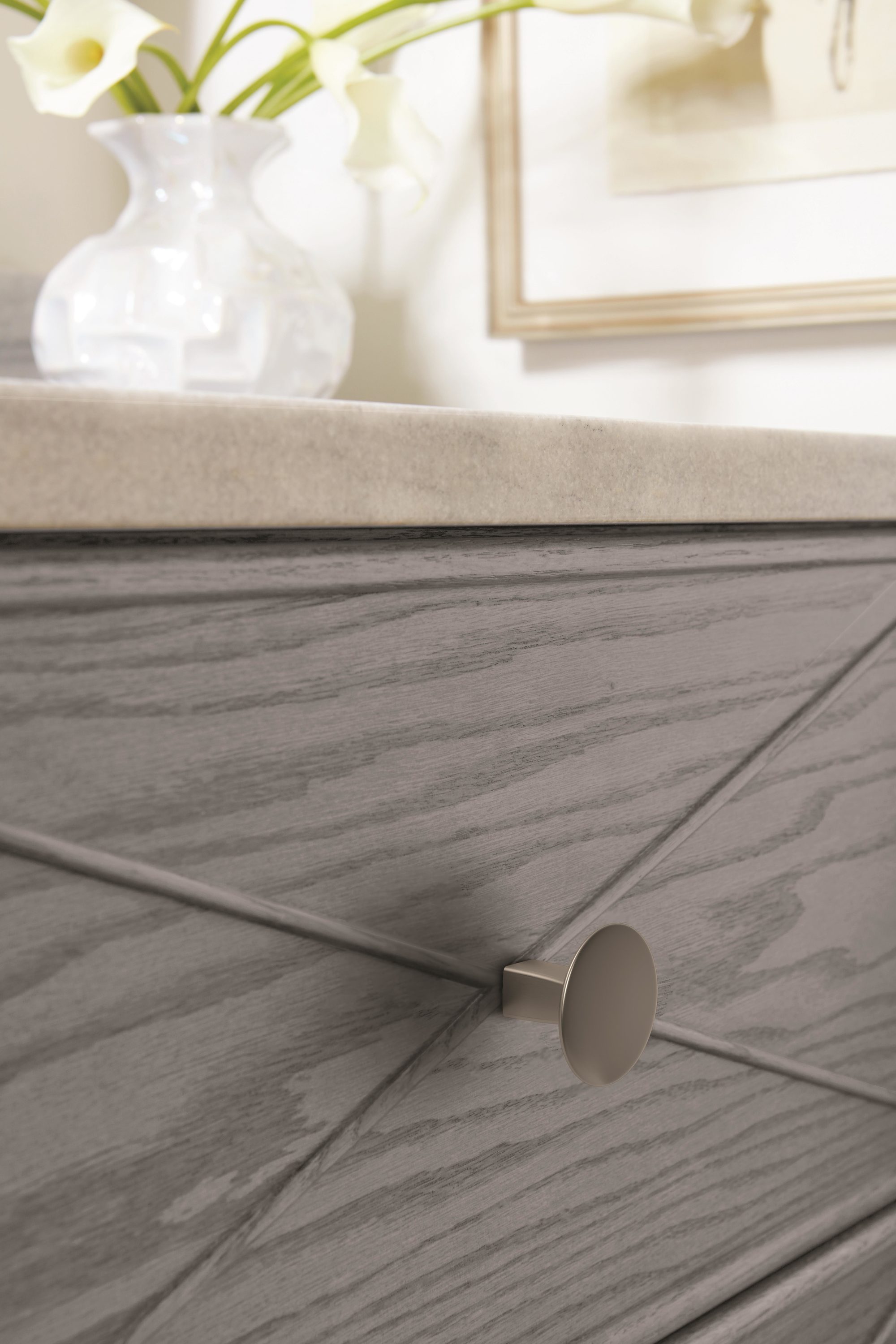 Amerock Satin Nickel Round Cabinet Knob 1-1/4 inch