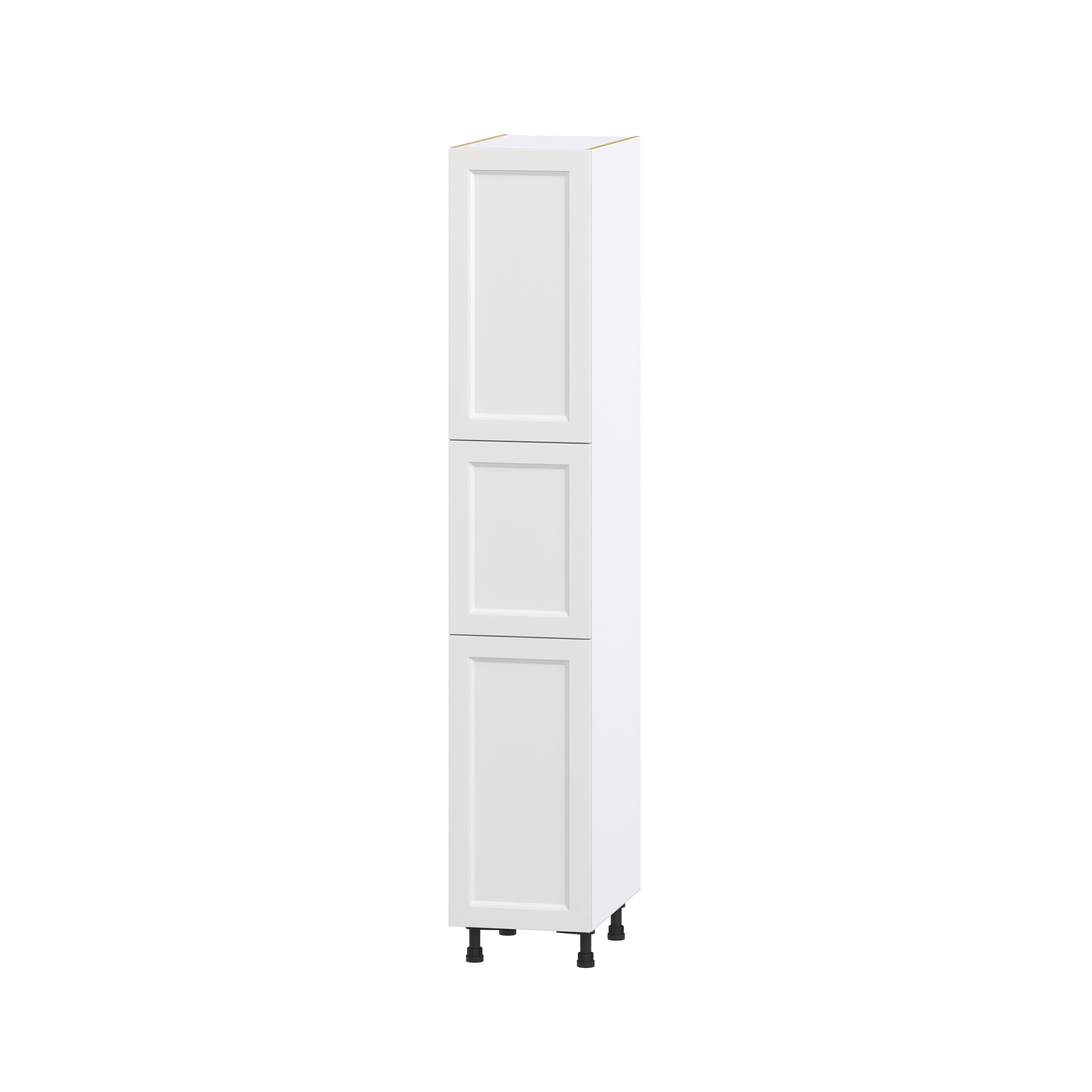 Hugo&Borg DST152484.5(L/R)-RI Riviera 15-in W x 84.5-in H x 24-in D Bright White Pantry Fully assembled Cabinet (Recessed Panel Shaker)