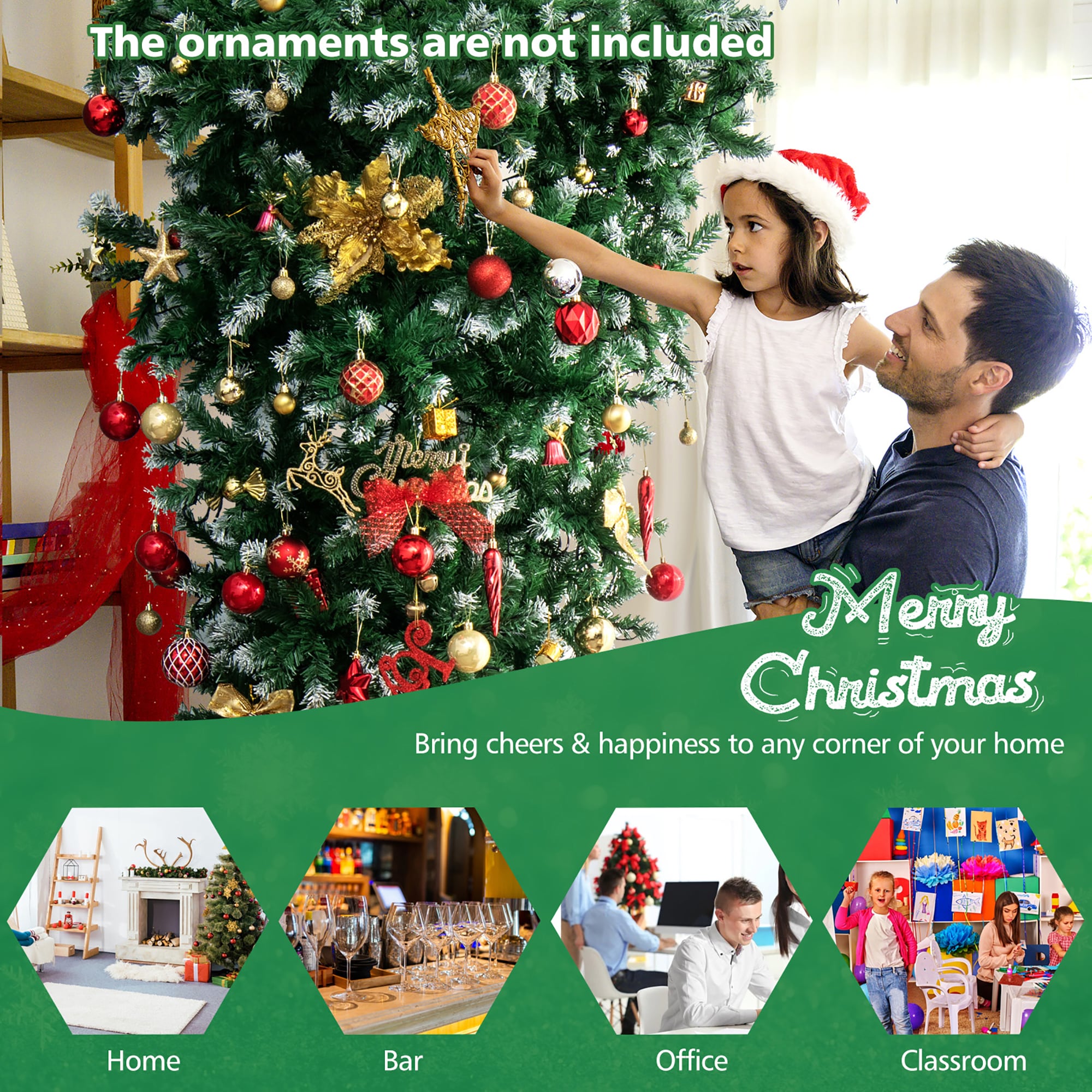 Costway CM23975 Artificial-Christmas-Trees - View #5