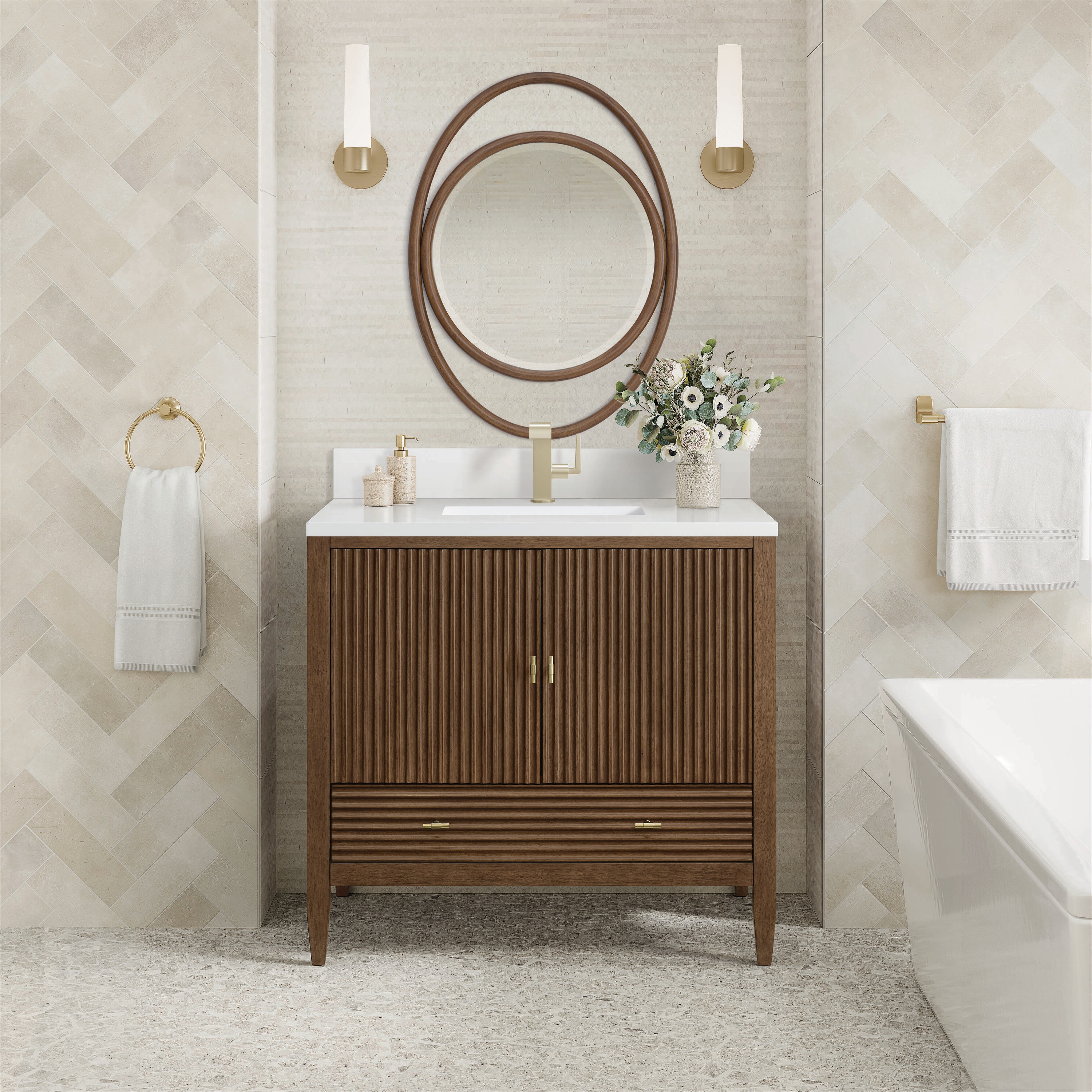 James Martin Vanities 485-V36-WLT-1WZ Bath-Vanity-Combo - View #2