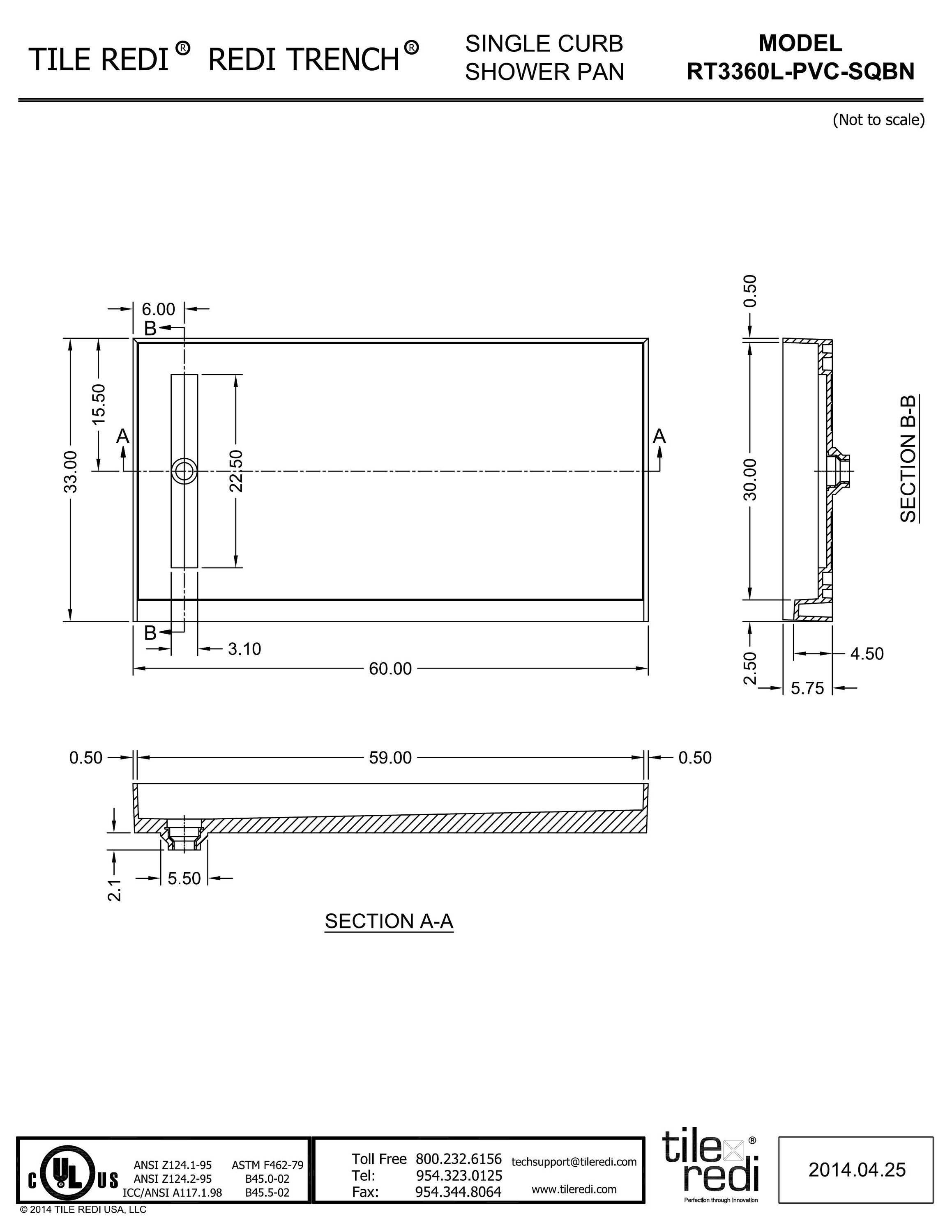 Tile Redi RT3360L-PVC-SQBN Shower-Floors - View #9