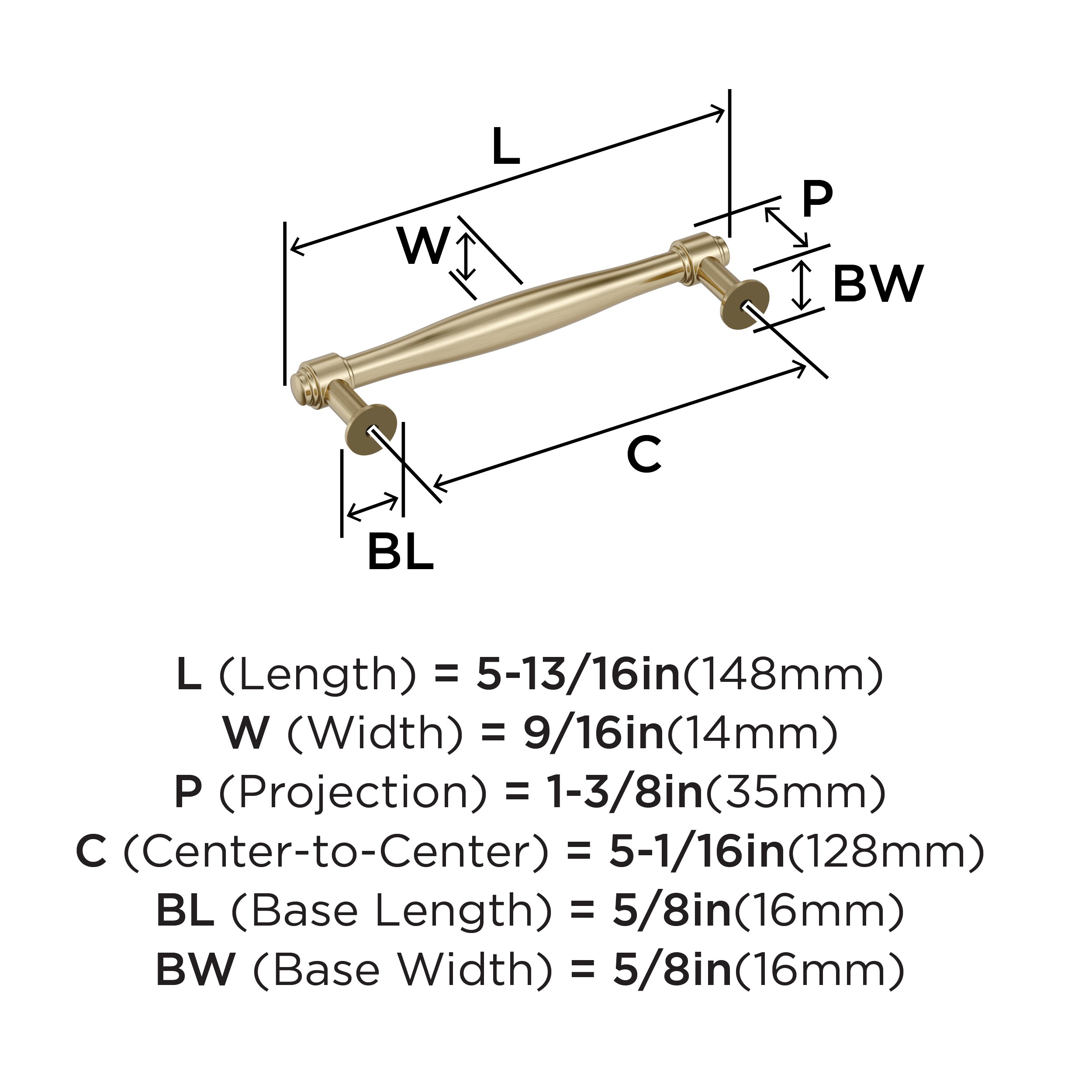 Amerock BP37723BBZ Cabinet-Pulls - View #4