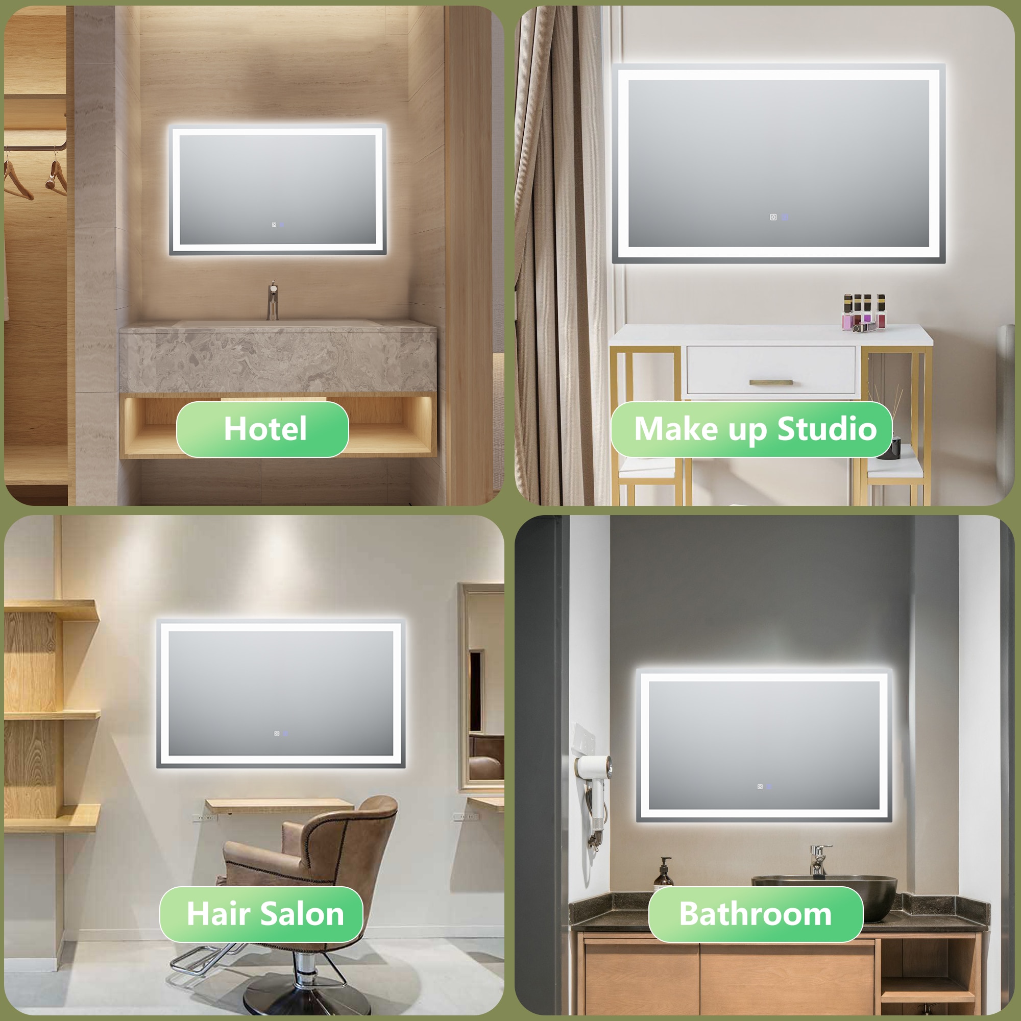 ExBrite DHBM2836BG Framed-Bath-Mirrors - View #16