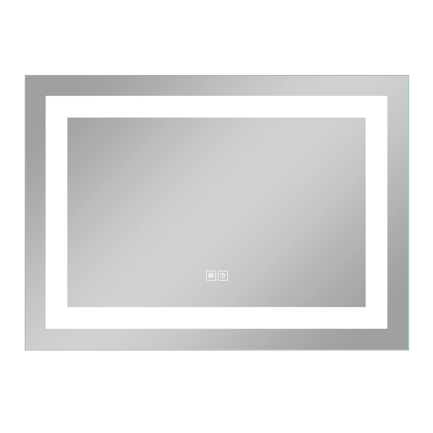 NeuType 36-in x 28-in Dimmable Lighted Frameless Fog Free