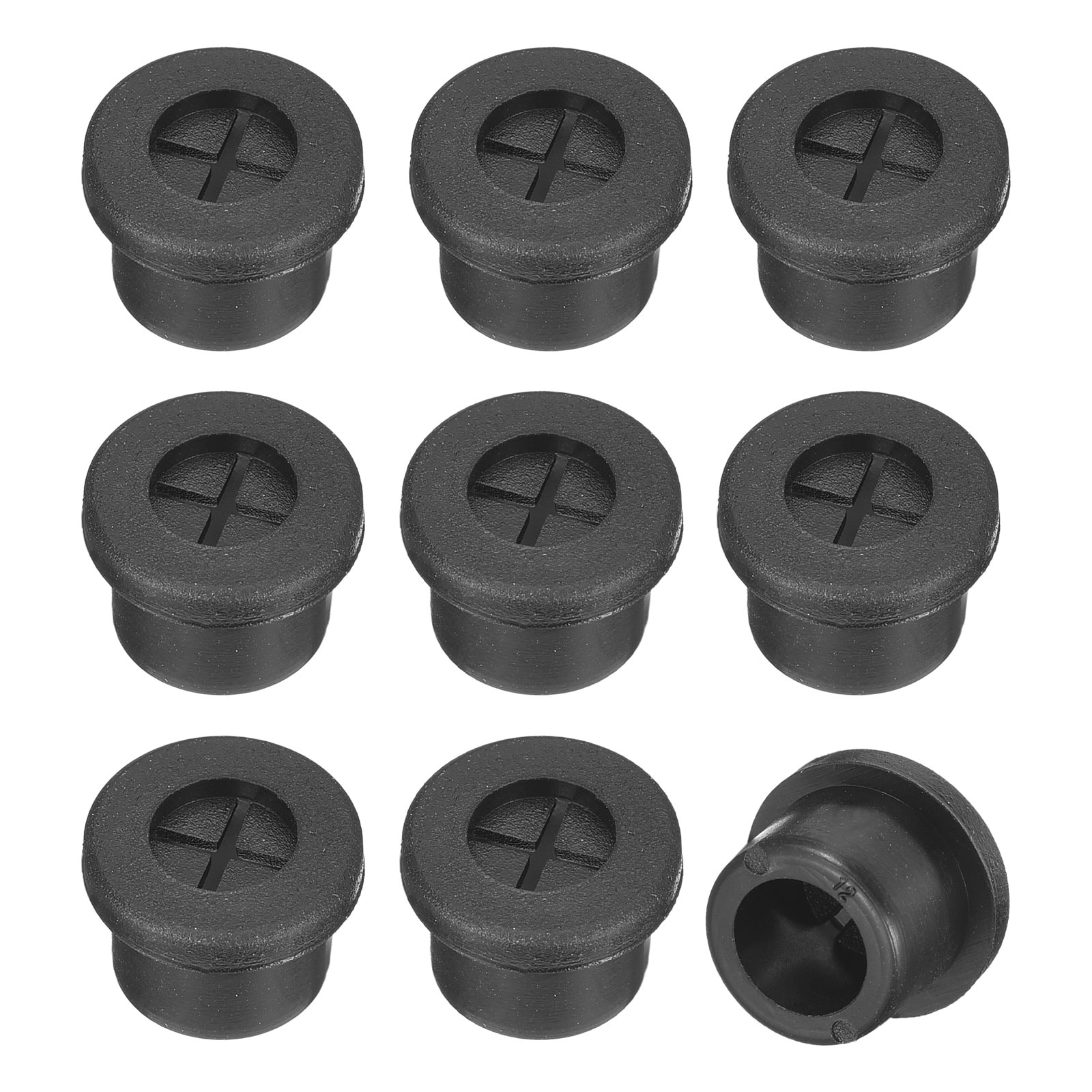 Unique Bargains 12pcs Cable Cord Grommet 1/2 Inch (12mm) Desk Grommet Flexible Rubber Grommets Wire Hole Cover Pass Through for Office Computer Desk Wire Organizer Black #S26030600UX4231