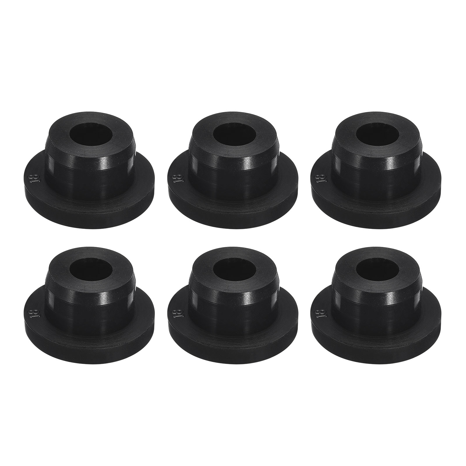 Unique Bargains 6pcs Black Plug Holes H18 Waterproof Rubber Button Plug for 18mm / 0.71inch Hole #S26051200UX3026