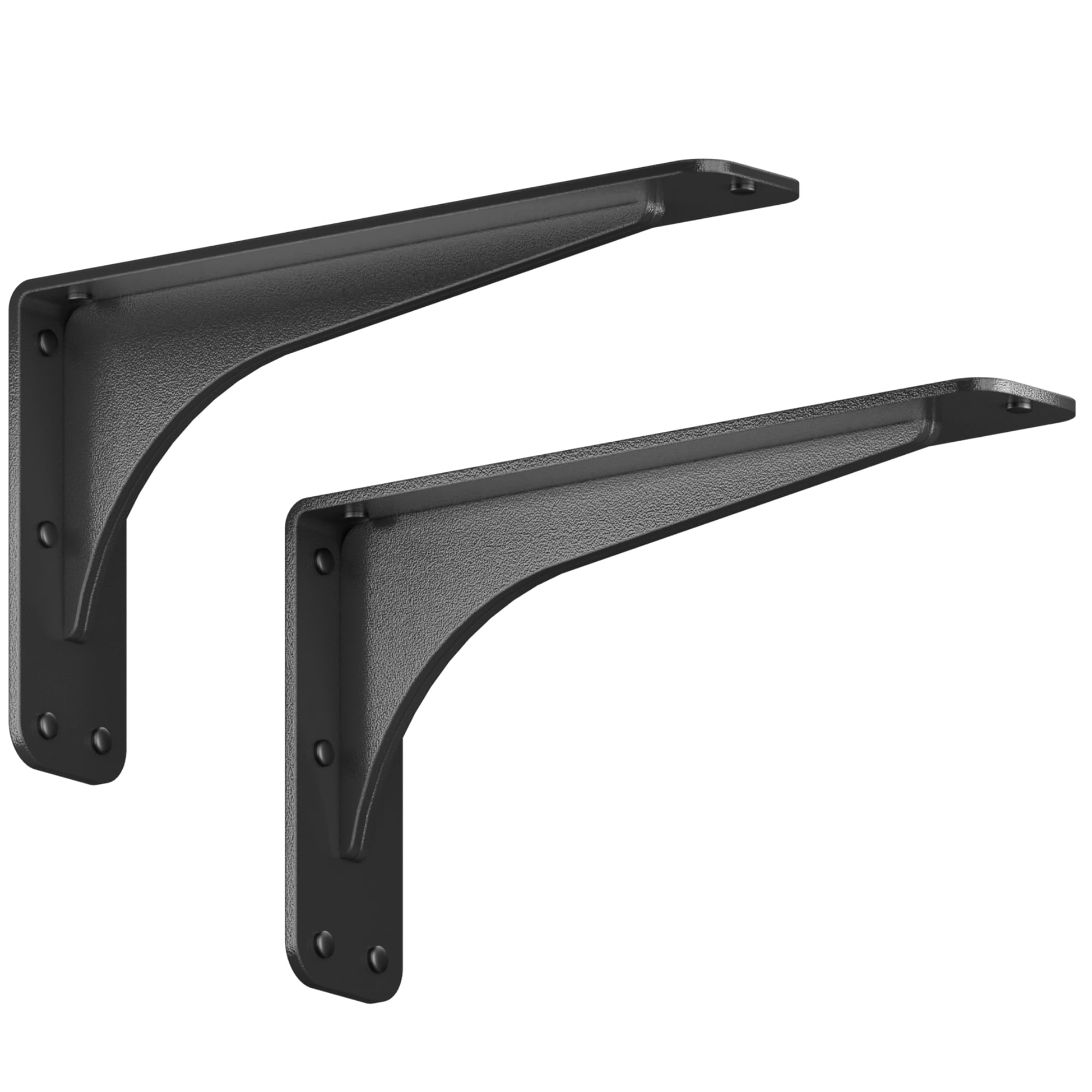 STARBY SB-GLADIATOR-13 7.5-in L x 2.5-in W x 13-in D Heavy Duty Black Shelf Bracket (2-Pack)