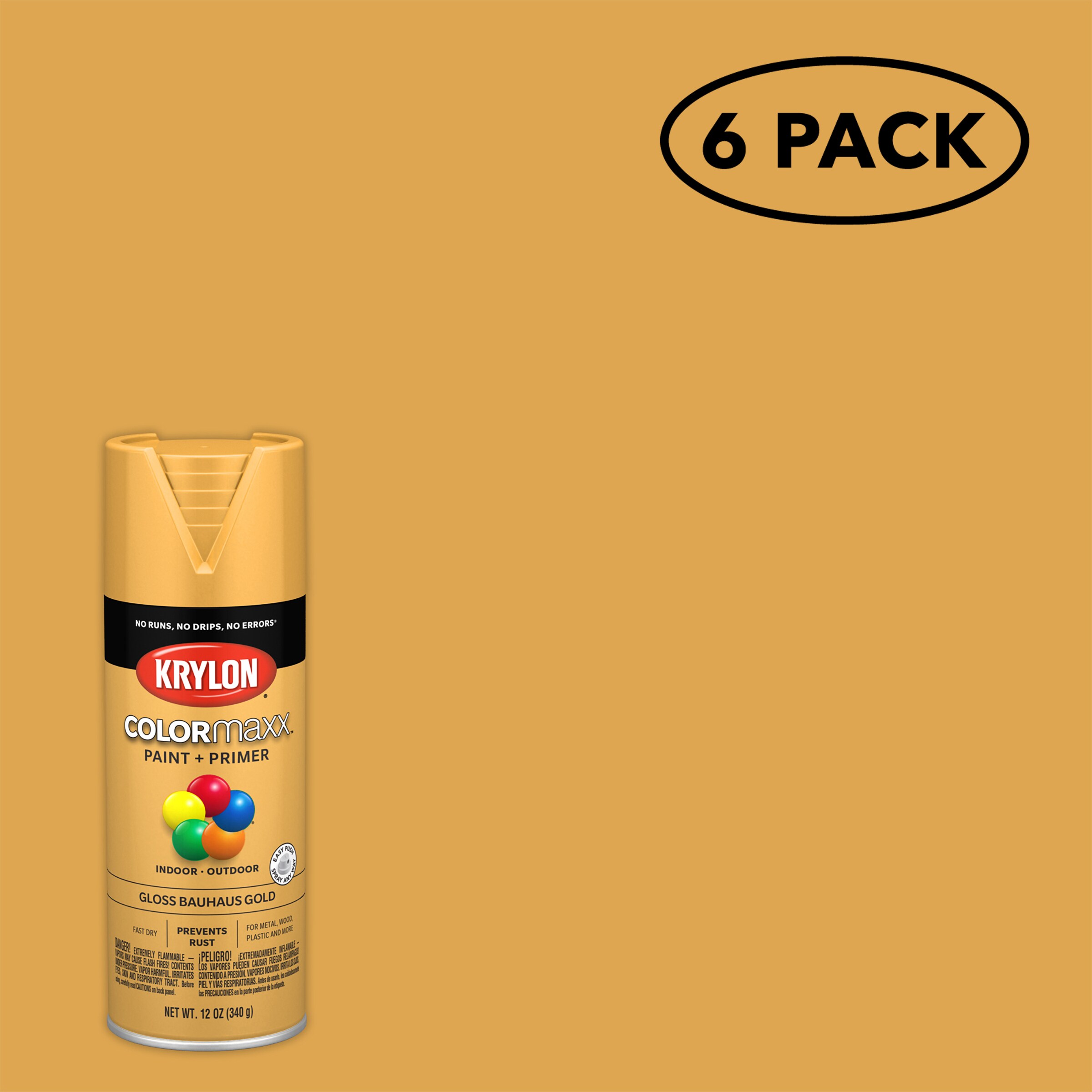 Krylon - Spray Paint: Gold, Metallic, 16 oz - 84250109 - MSC Industrial  Supply