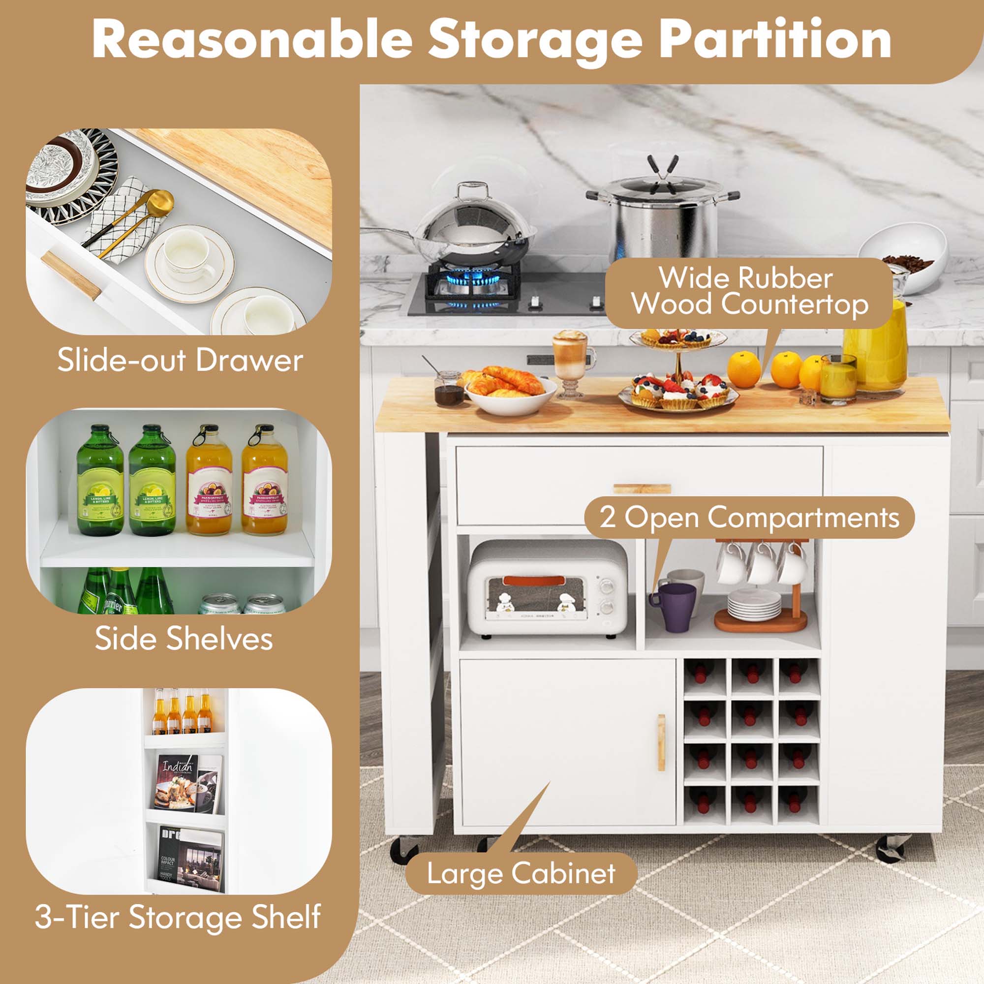 Costway CSHY006590 Kitchen-Furniture - View #6