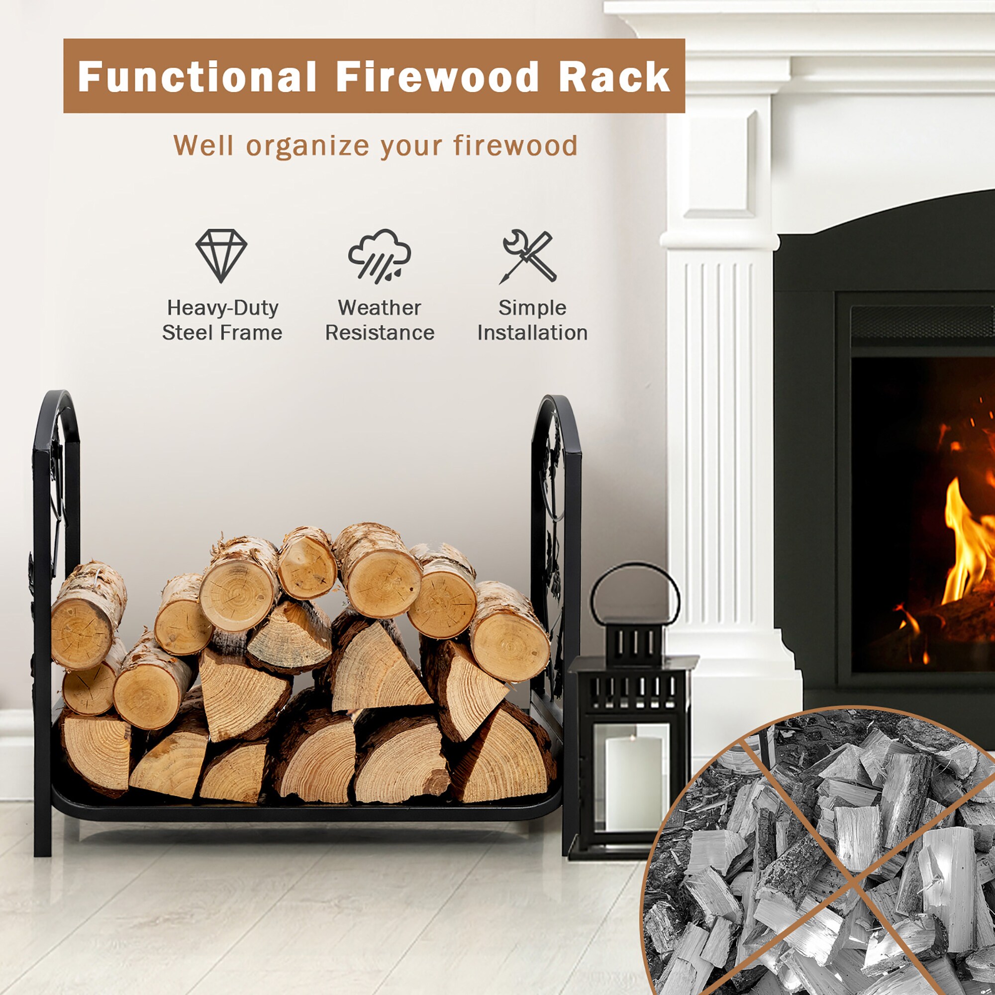 Goplus HV10307 Firewood-Storage - View #3