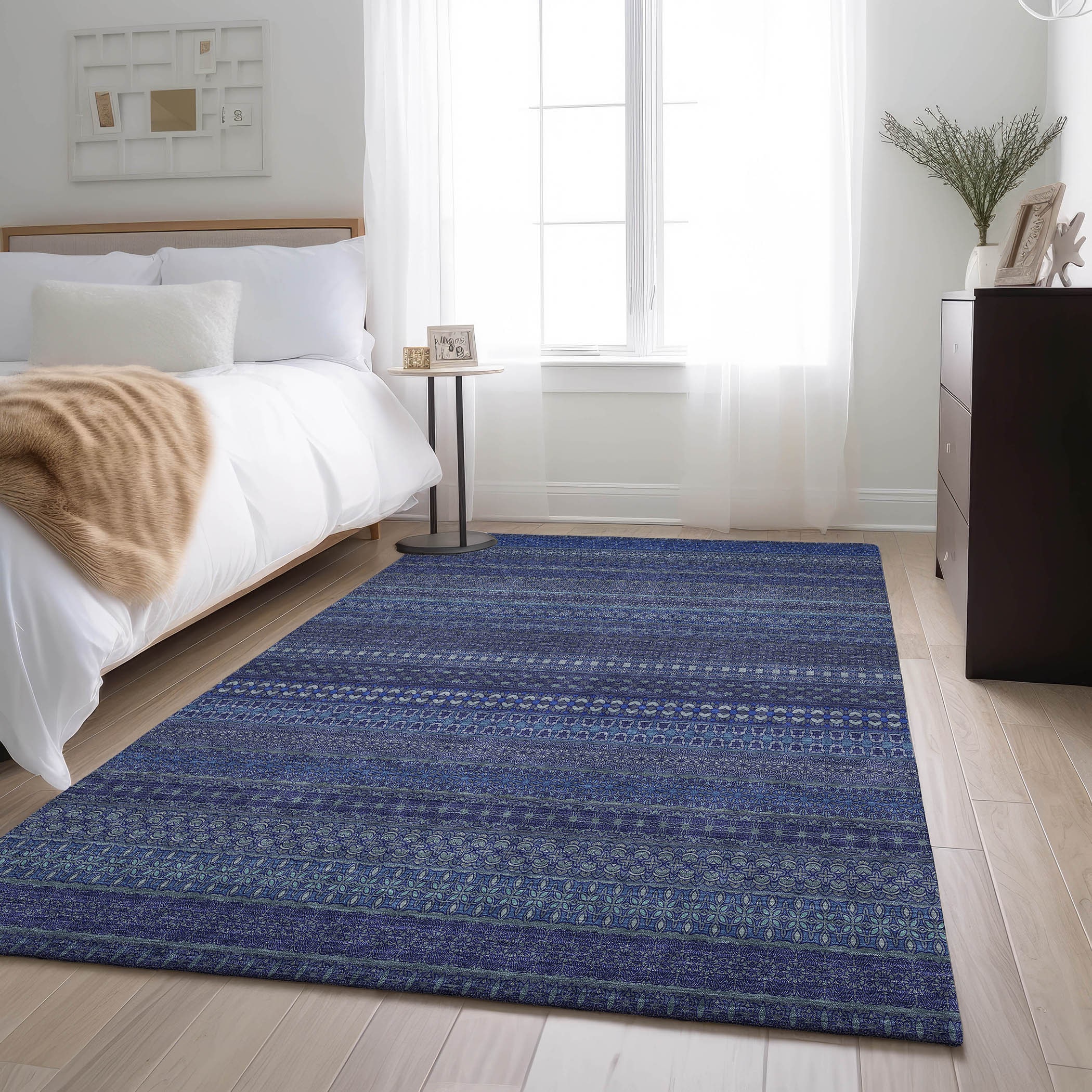 Addison Rugs AMF569CH2X8 Mayfield AMF569CH 2 x 7 (ft) Loomed Polyester Chocolate Rectangular Indoor Geometric Machine washable Area rug