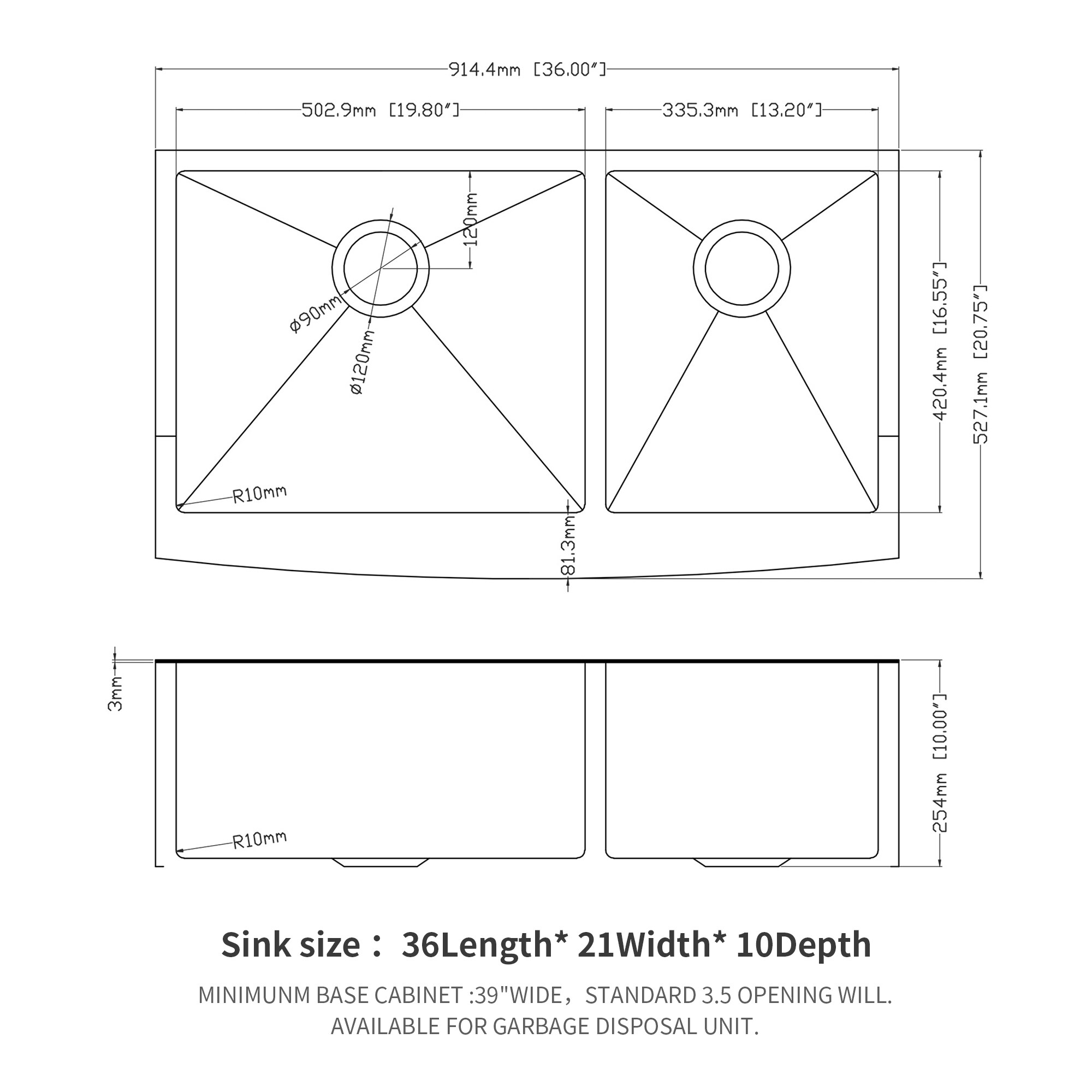 Forclover ALBA-3019SS Kitchen-Sinks - View #5