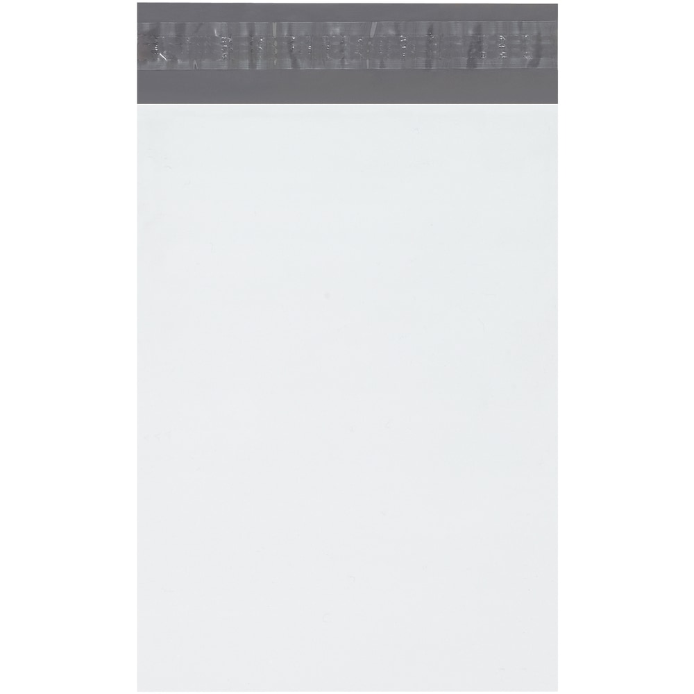 7 1/2 x 10 1/2 (100 Pack) Poly Mailers with Tear Strip in White | - POLY LOGIC B872100PK