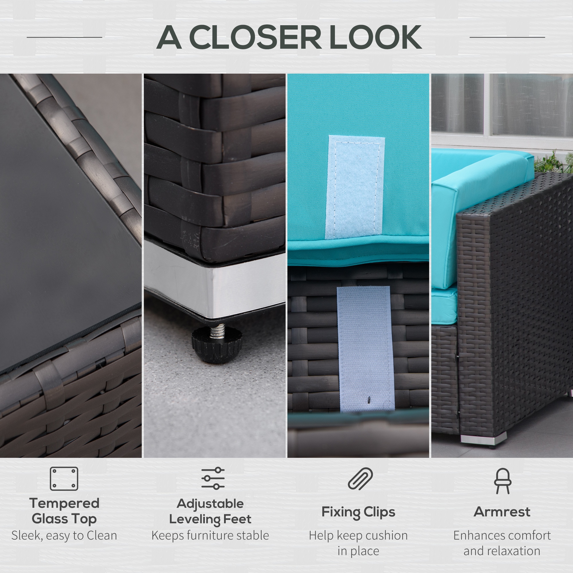 Outsunny 860-020CF Patio-Conversation-Sets - View #5