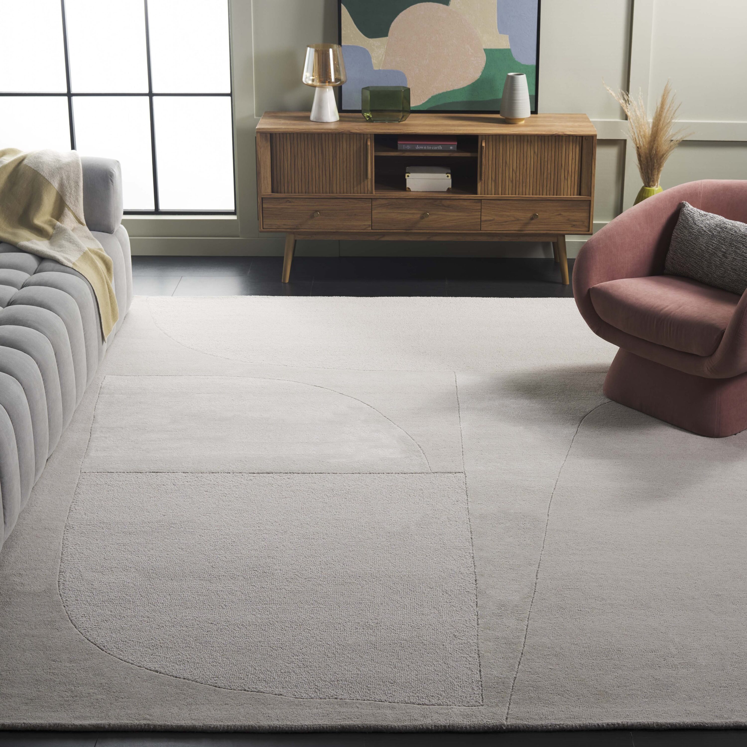  Fifth Avenue 253 Gray Contemporary 6ft x 9ft Medium Rectangle Rug