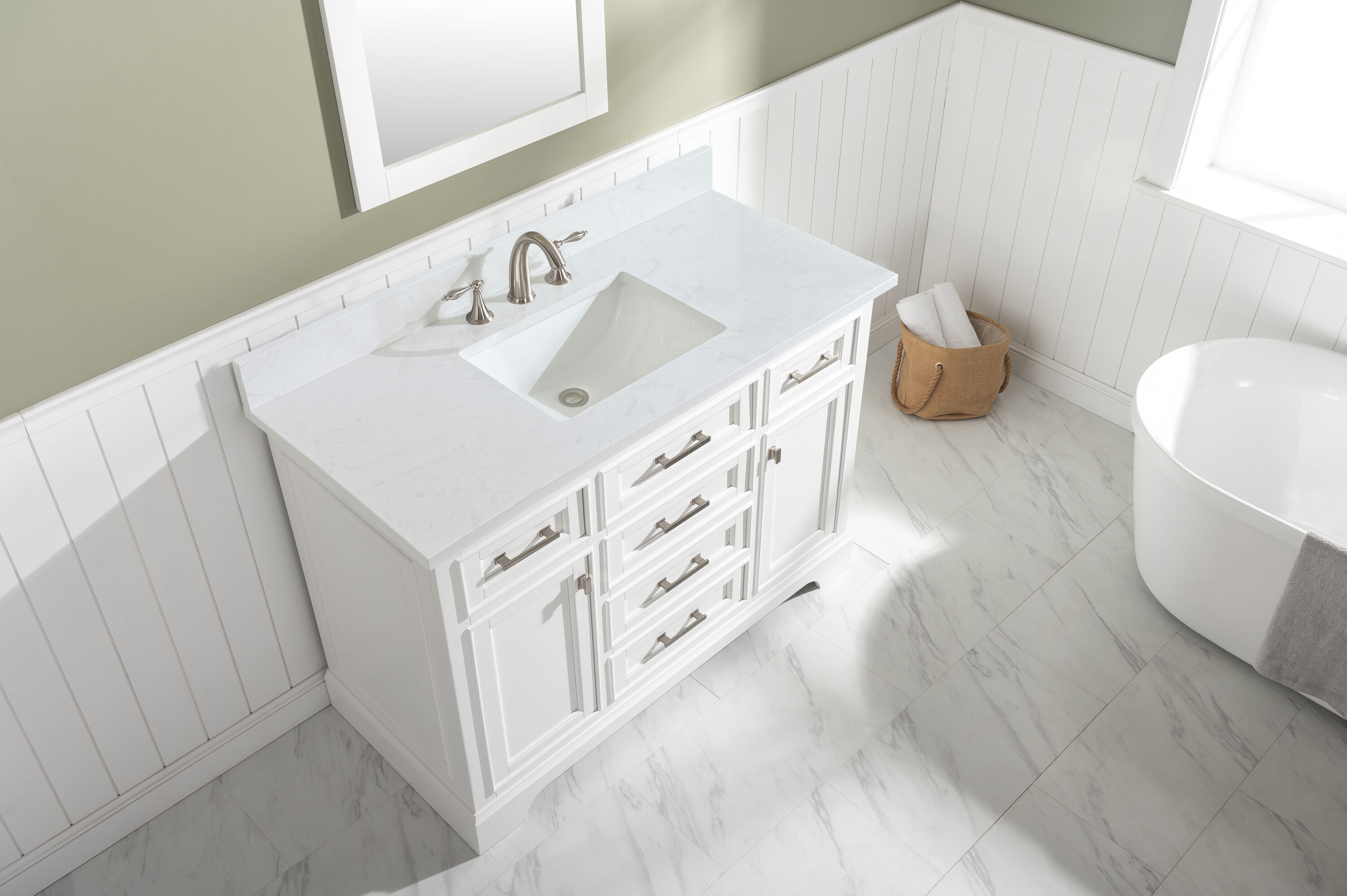 Design Element ML-48-WT Bath-Vanity-Combo - View #4