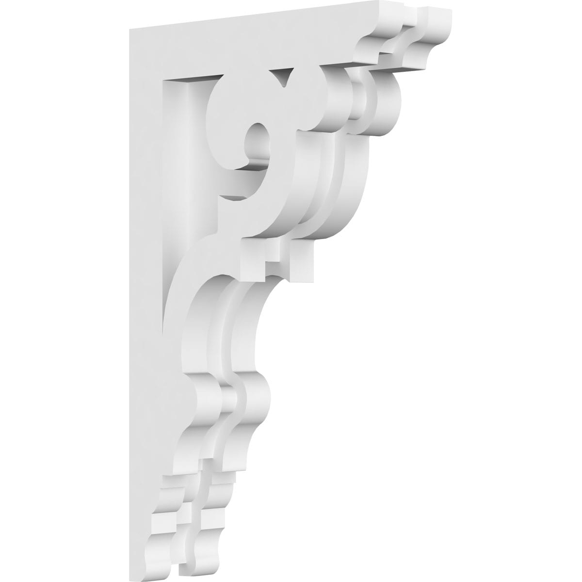 Ekena Millwork CORP01X06X10PR 1.875-in x 6-in x 10-in Preston Unfinished White PVC Paintable Corbel