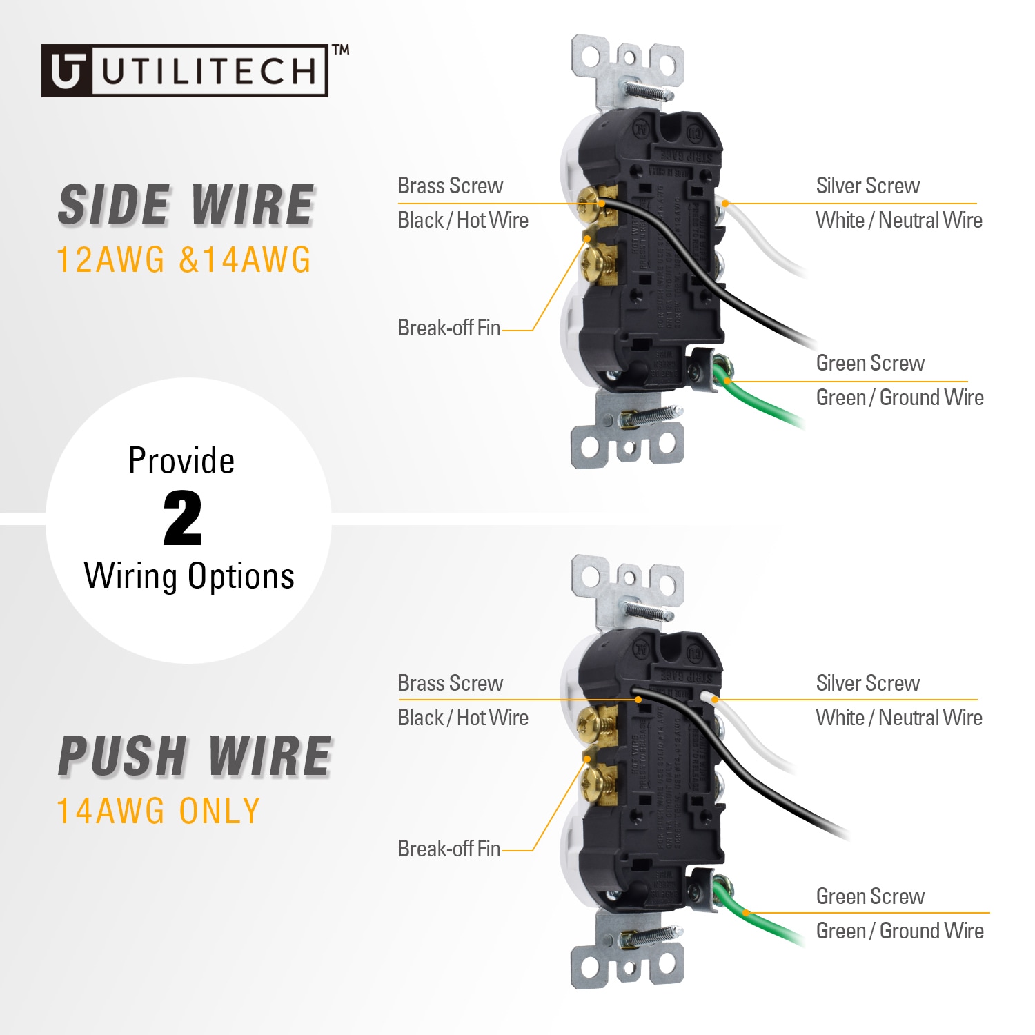 Utilitech 2005A-WH10 receptacles - View #6