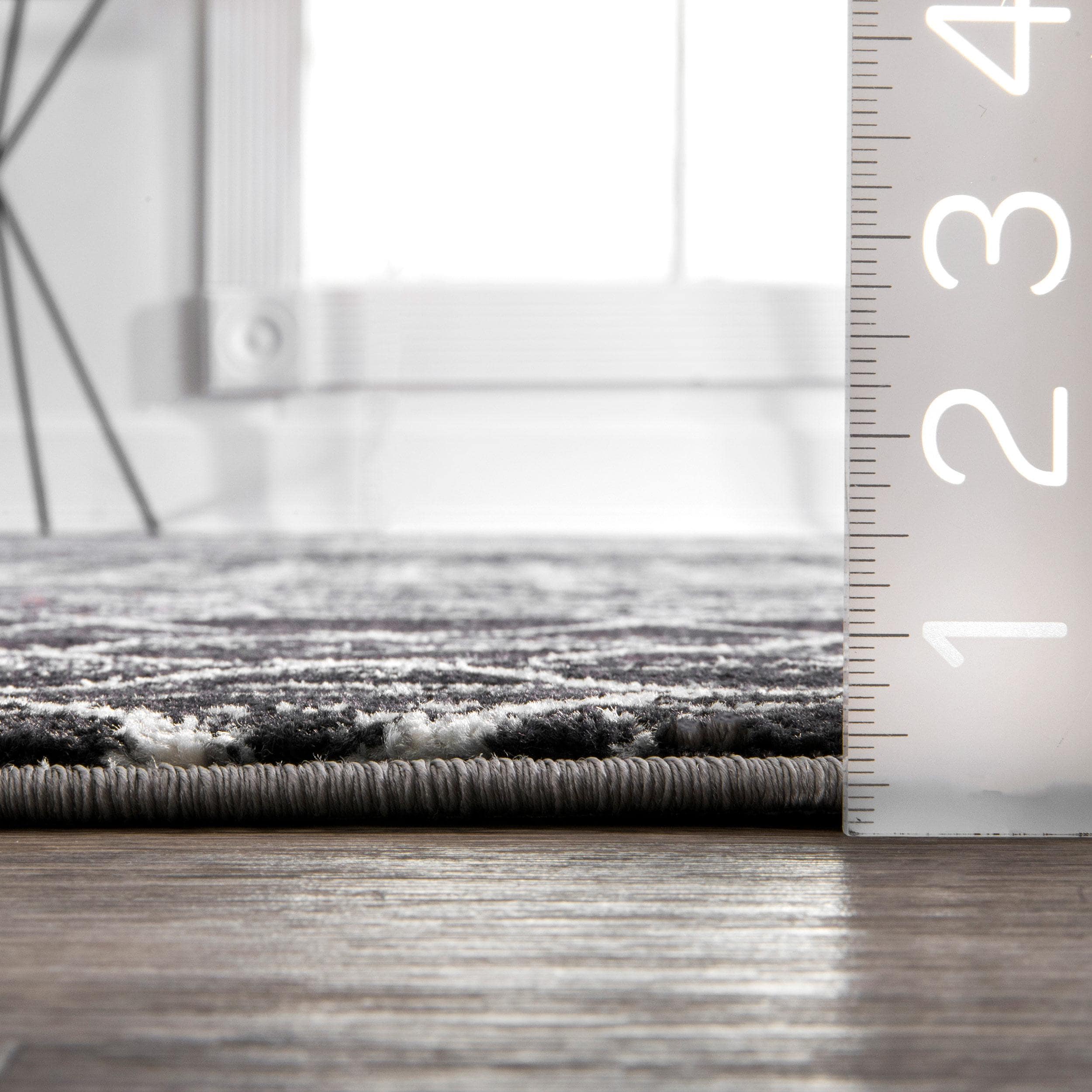 Handmade Moroccan-Inspired Black Synthetic Area Rug 62"x24"