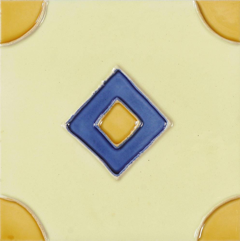 Solistone ROMBO 6X6 Hand-Painted Ceramic 10-Pack Rombo 6-in x 6-in Glazed Ceramic Patterned Wall Tile
