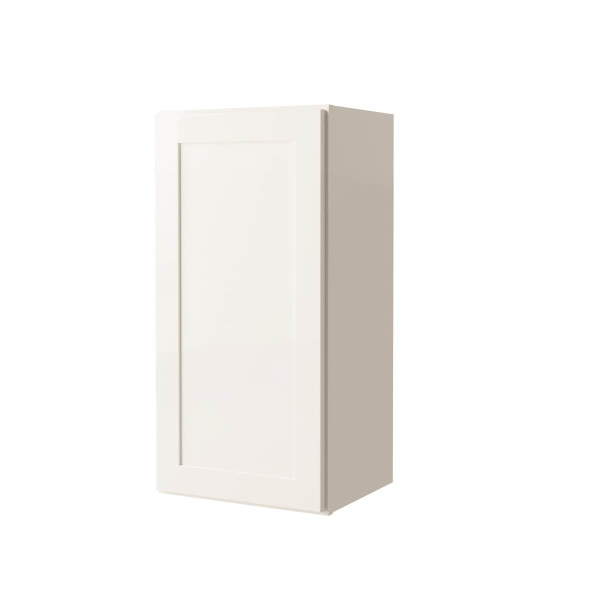 Project Source W1530RW 15-in W x 30-in H x 12-in D White Wall Fully assembled Cabinet (Recessed Panel Shaker)