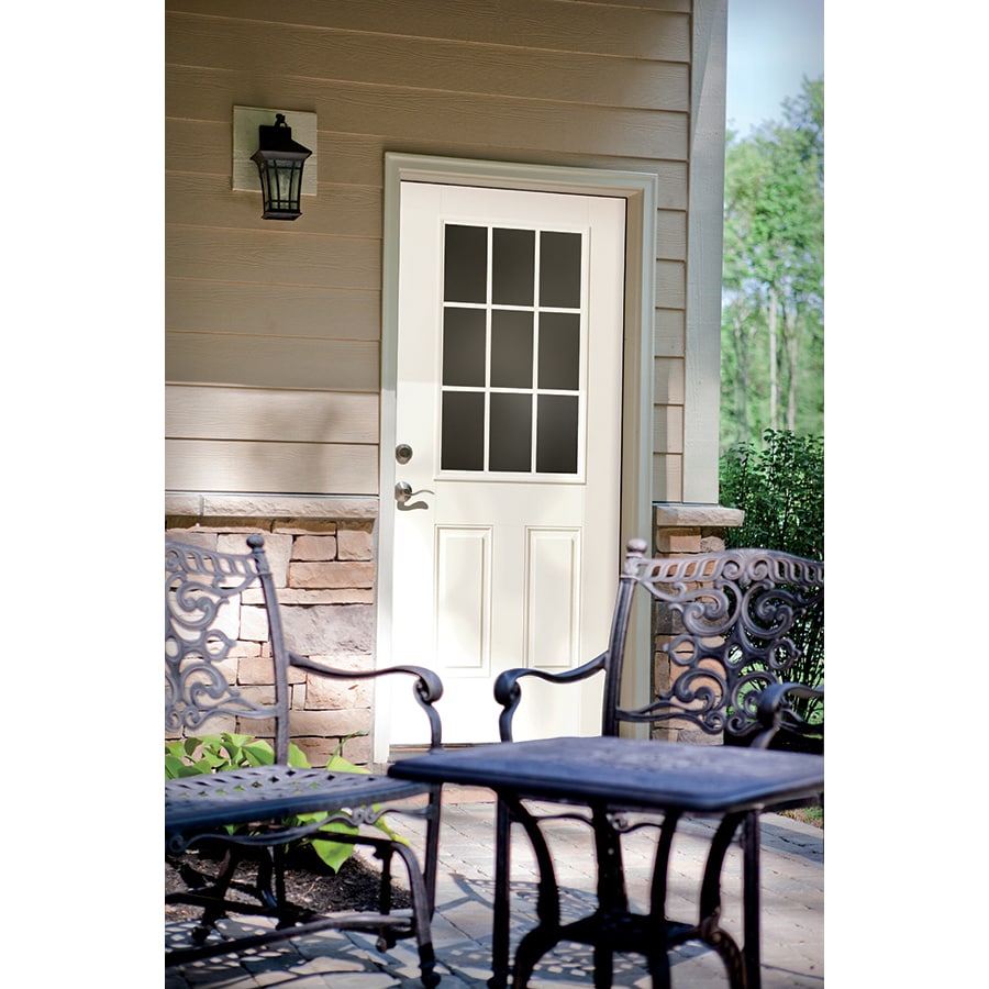 Therma-Tru Benchmark Doors 32-in X 80-in Fiberglass Half Lite Right ...