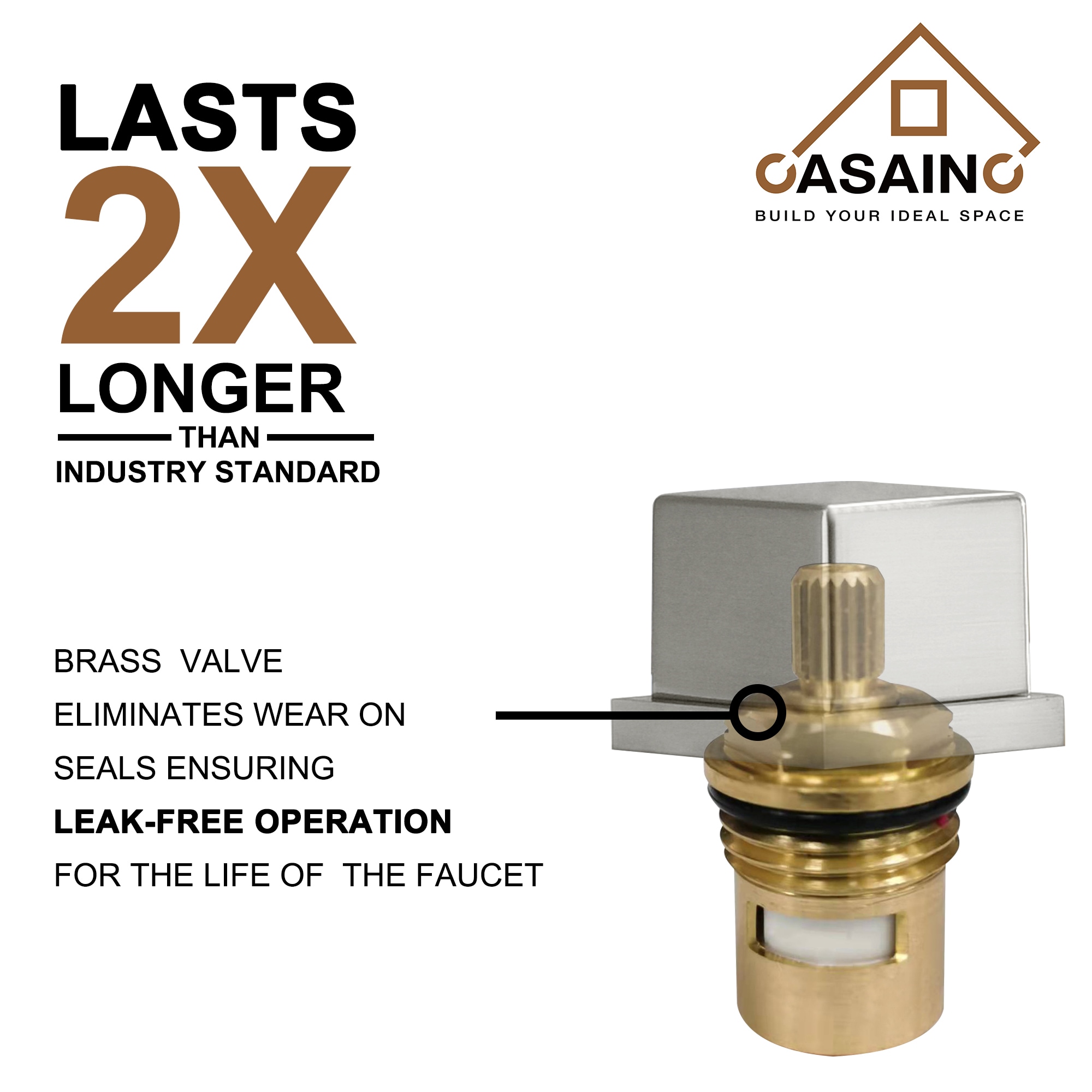 CASAINC M5437-BN Roman-Tub-Faucets - View #6