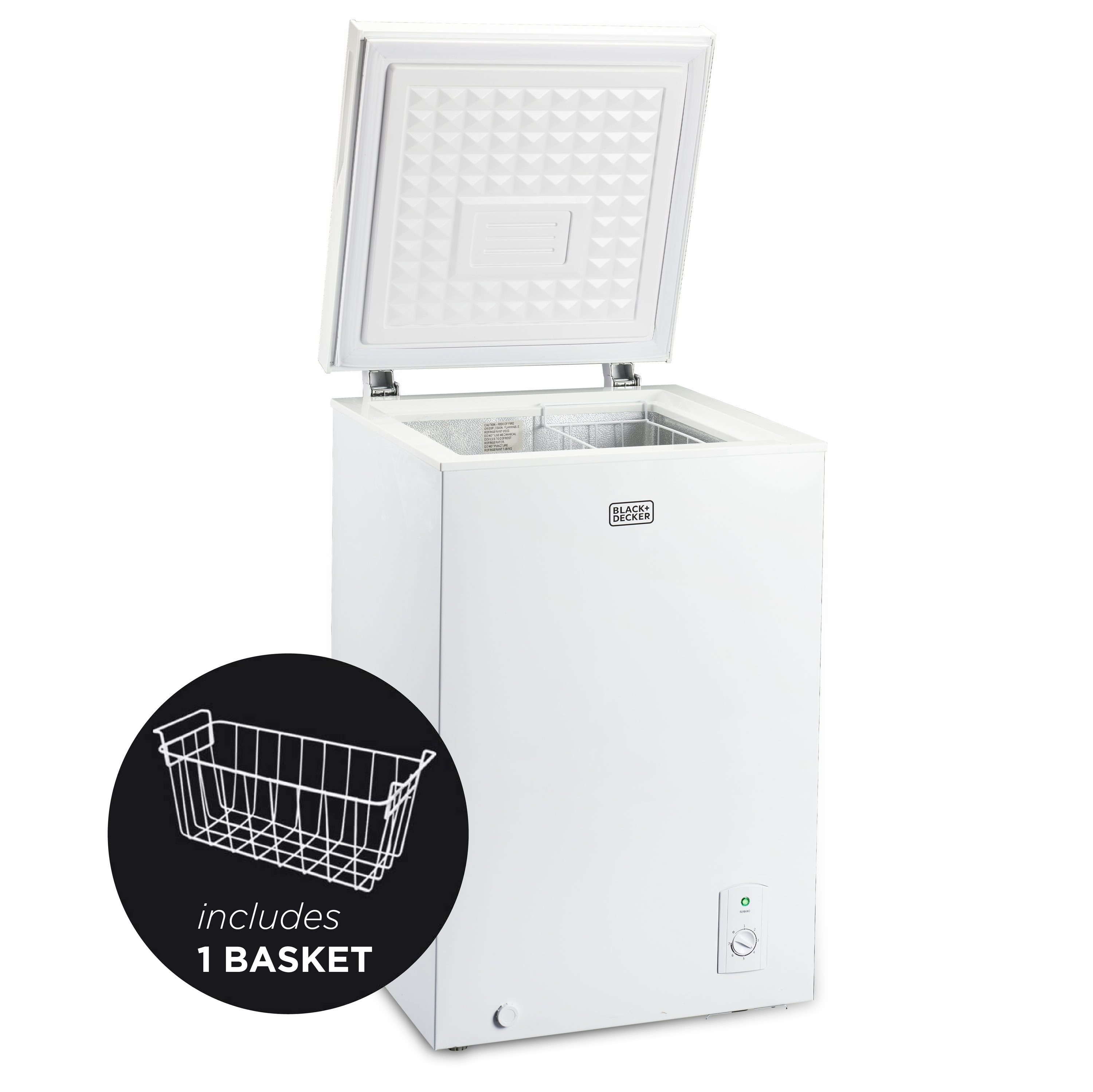 BLACK+DECKER 3.5-cu ft Manual Defrost Chest Freezer (White) in the Chest  Freezers department at