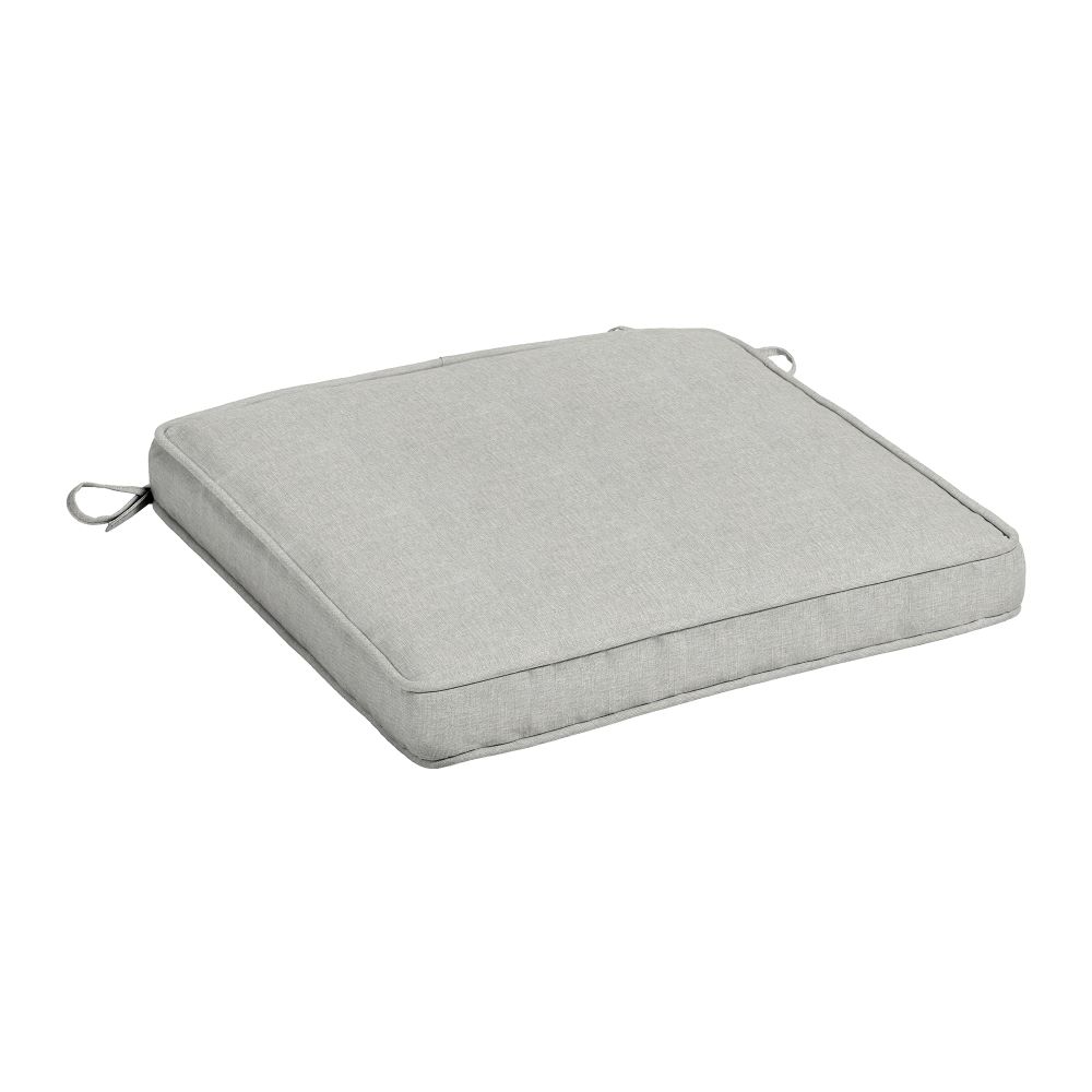 allen + roth with STAINMASTER 100219115 20-in x 20-in Grey Madera Patio chair cushion