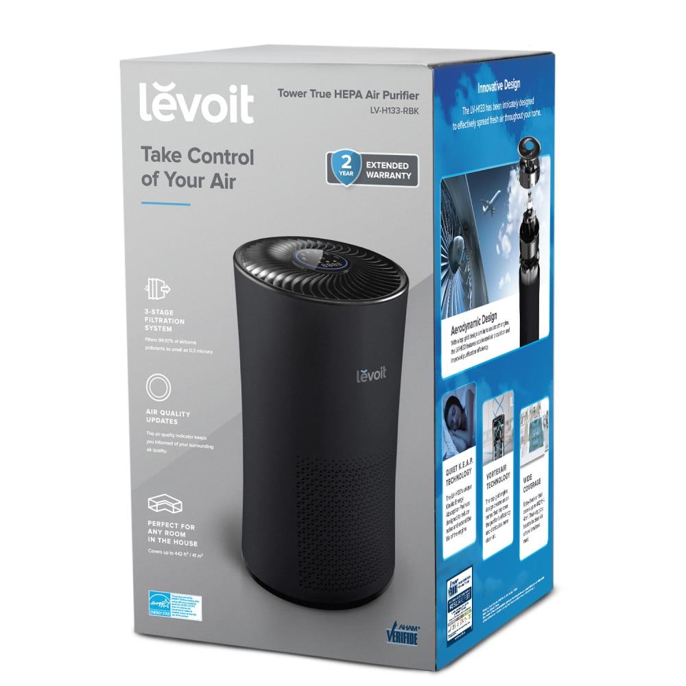 Levoit 3-Speed Black True HEPA Air Purifier ENERGY STAR (Covers: 538-sq ft) HEAPAPLVNUS0032 Sansujyuku sansujyuku.com