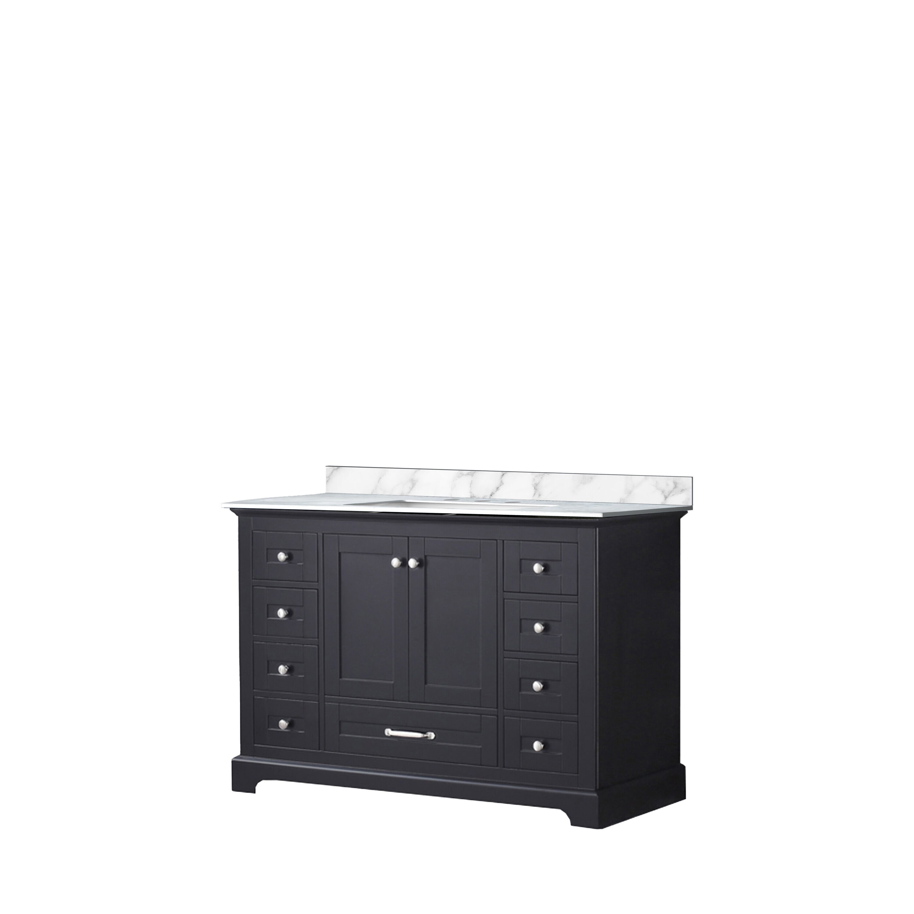 Dukes 48" Espresso Single Vanity with White Carrara Marble Top