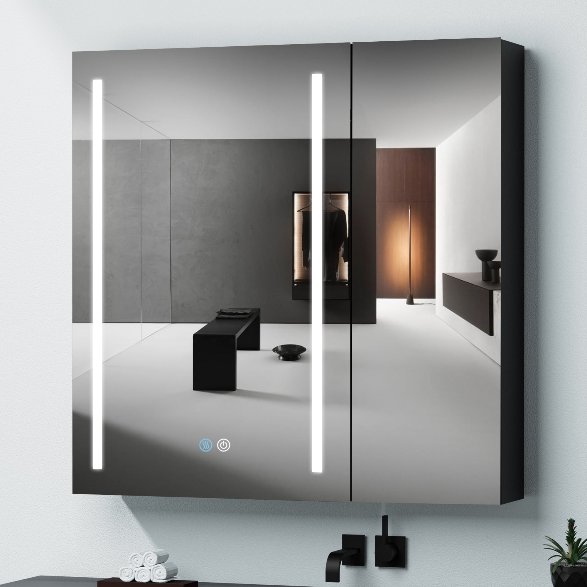 Forclover WBSGOS07L-BK Bathroom-Medicine-Cabinets - View #5