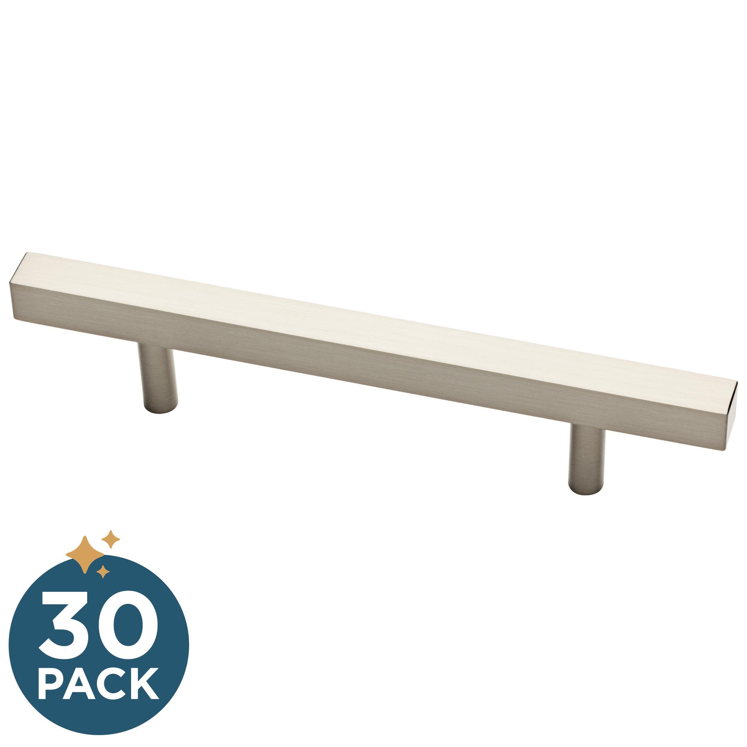 Franklin Brass P46656K-SS-B2 Simple Square Bar 3-3/4-in , 96mm Center to Center Stainless Steel Rectangular Bar 30 -Pack