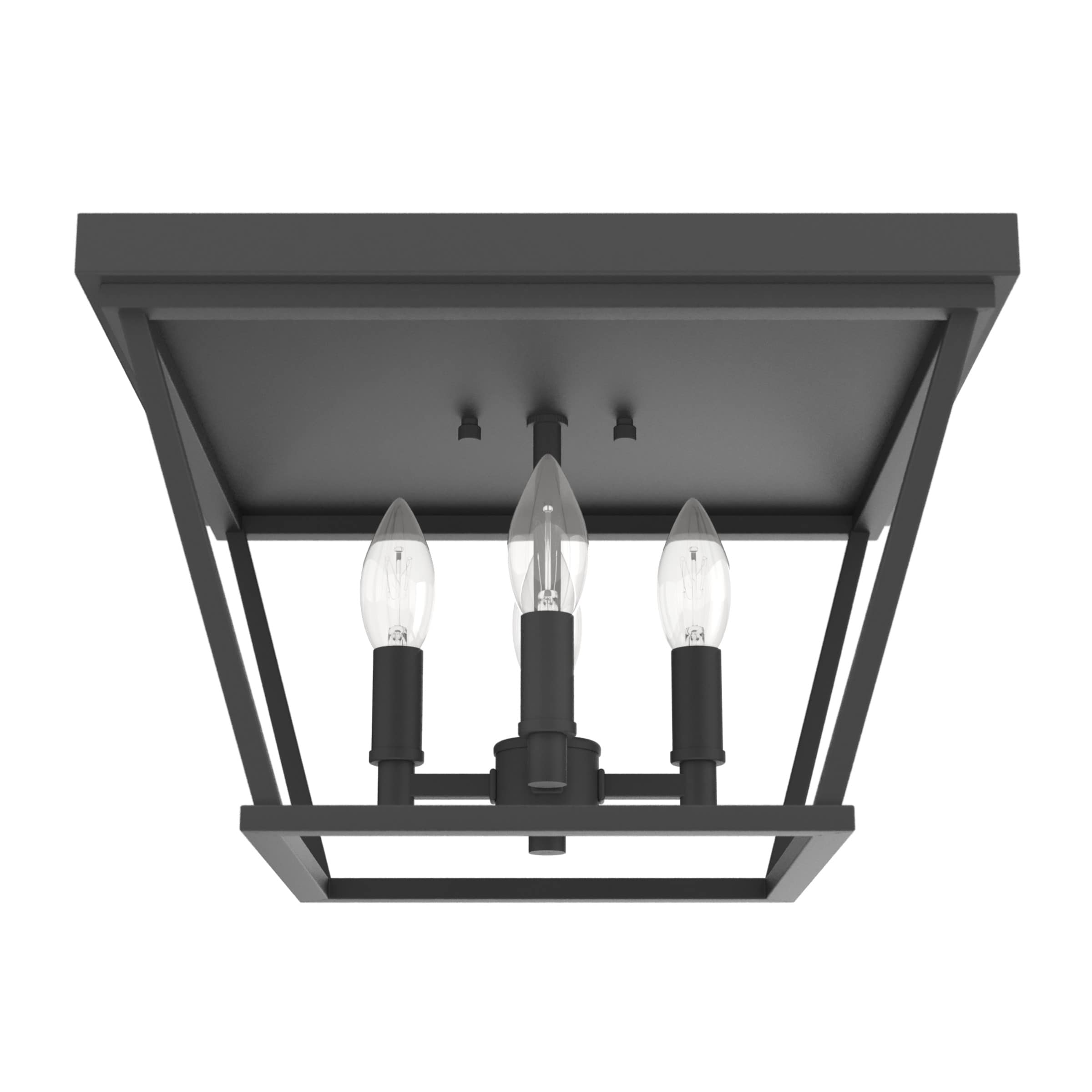 Hunter 19074 Laurel Ridge 4 -Light 14-in Matte Black Flush Mount Light