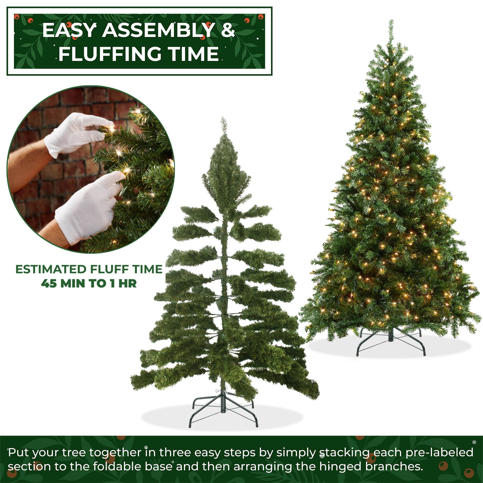 Casafield SZN-TR-129L Artificial-Christmas-Trees - View #4