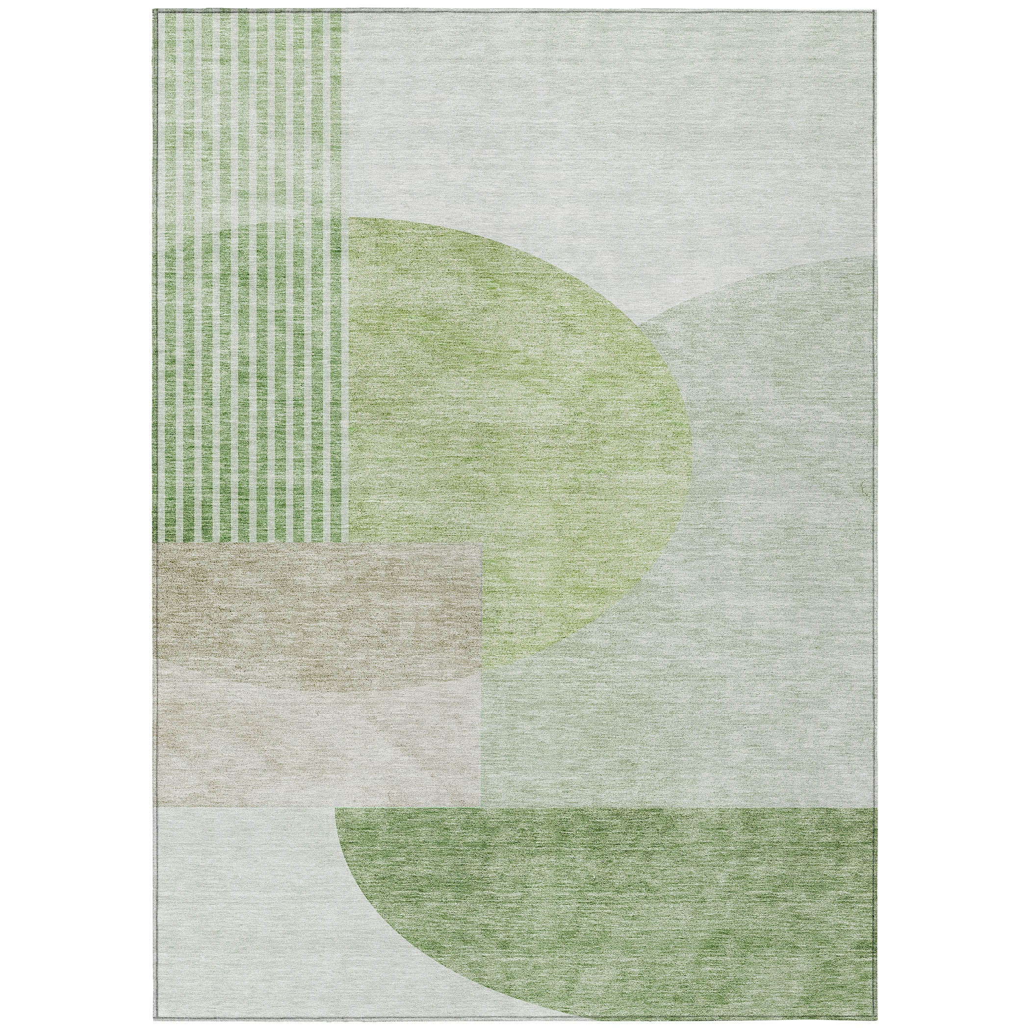 Addison Rugs ACN678OL10X14 Chantille ACN678OL 10 x 14 (ft) Polyester Olive Rectangular Indoor/Outdoor Geometric Machine washable Area rug