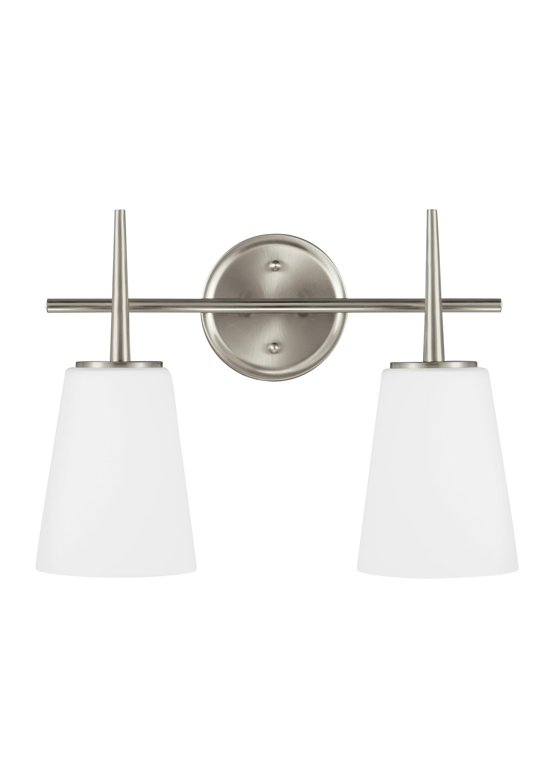 Generation Lighting Driscoll 15.5-in 2-Light Brushed Nickel LED Modern ...